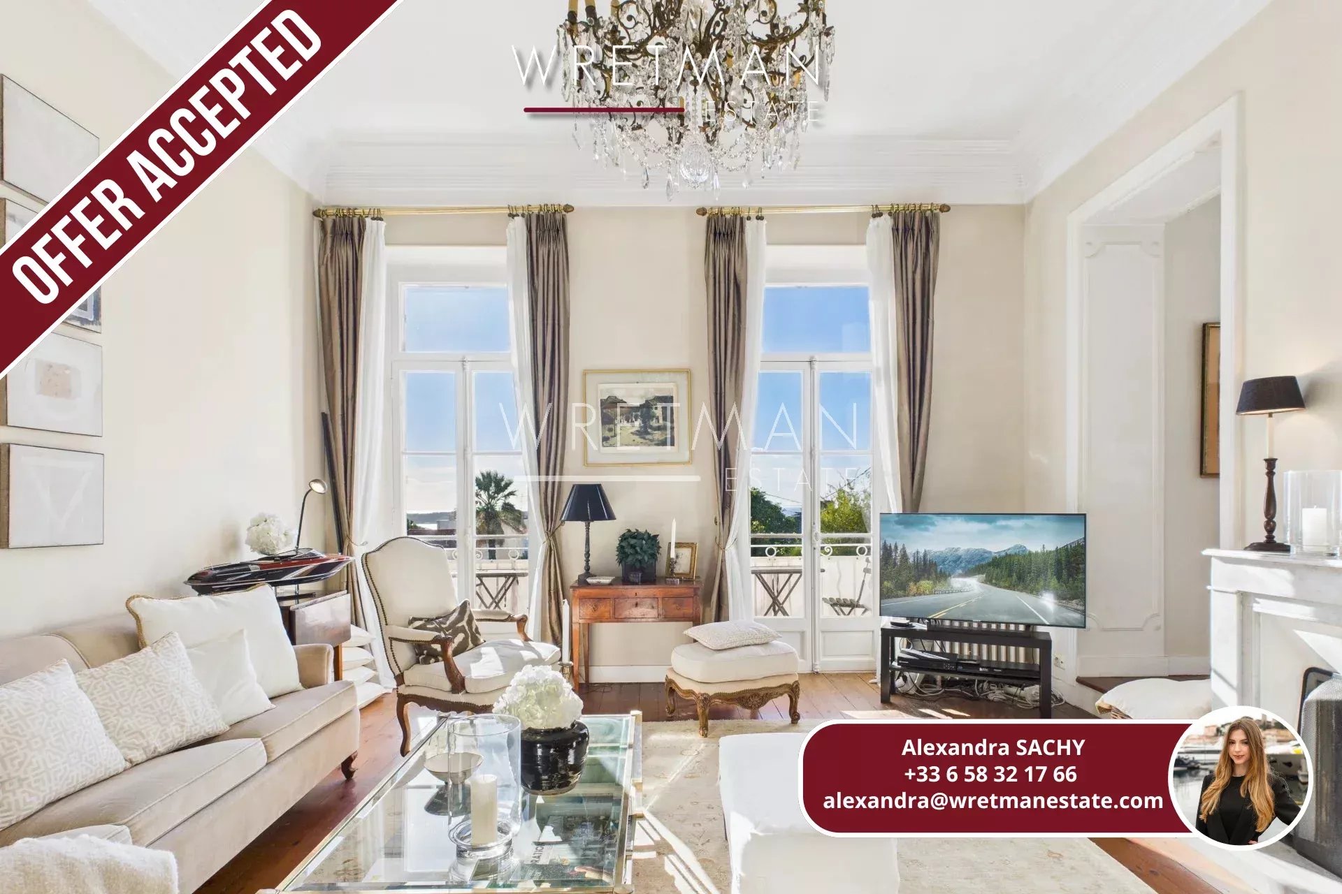 Appartement bourgeois 3 pièces avec terrasse vue mer - Cannes Californie