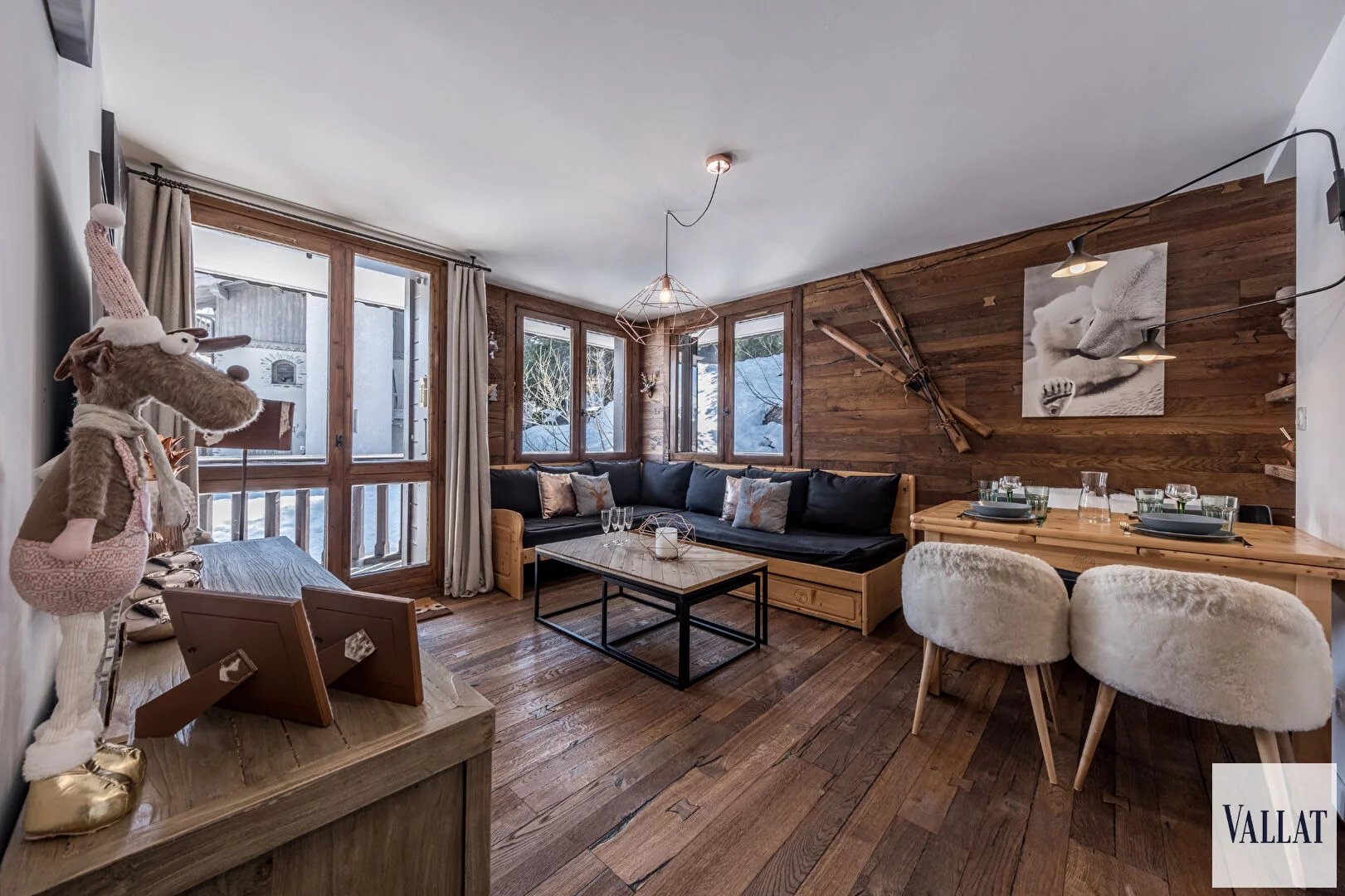 Familienapartment mit 2 Schlafzimmern an den Skipisten in Courchevel 1850
