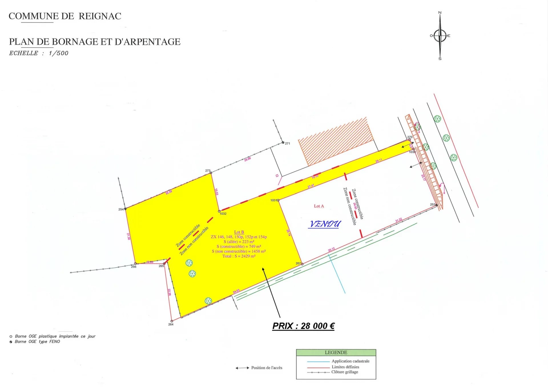 Vente Terrain Reignac