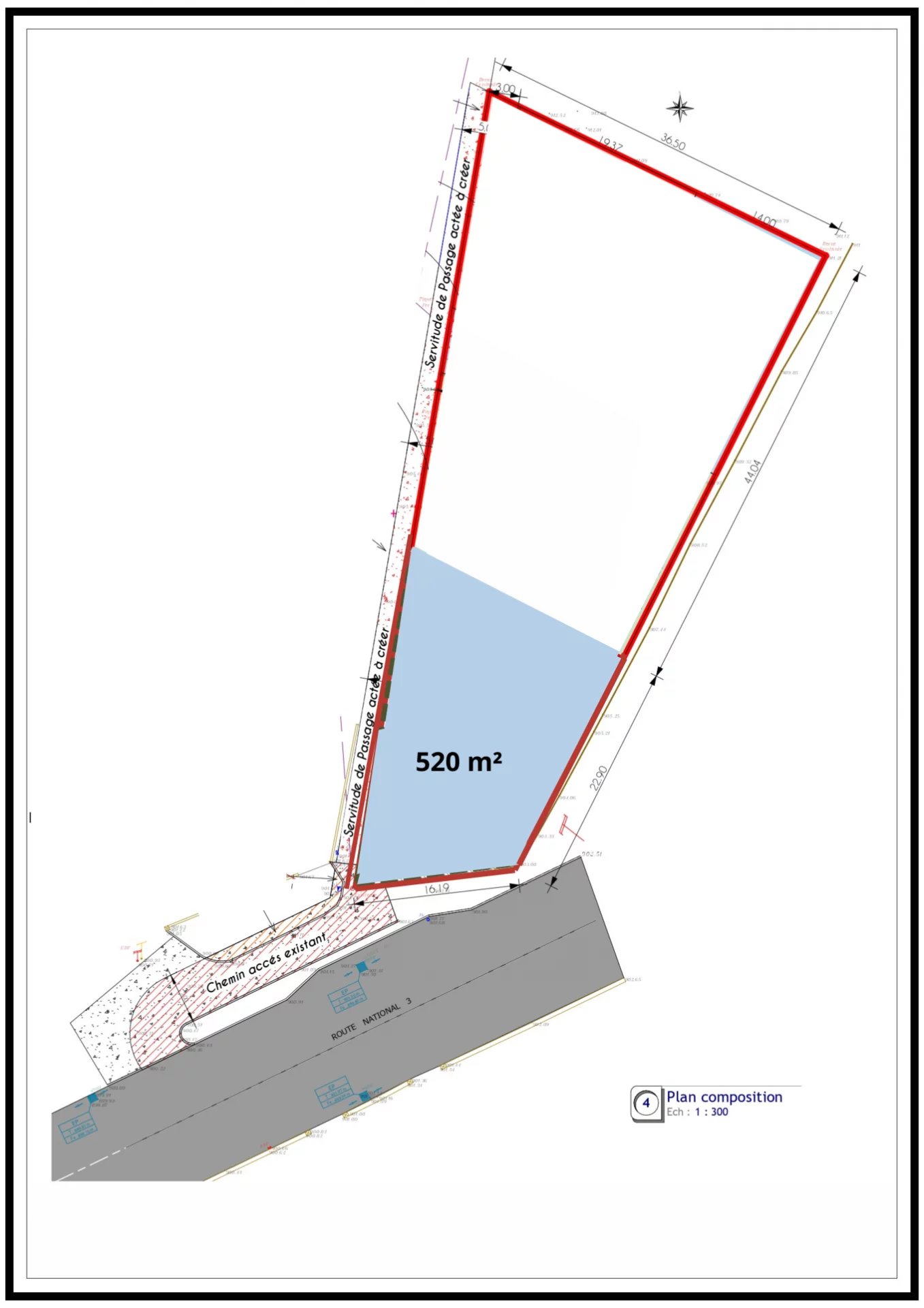 TERRAIN 520 m2 au TAMPON