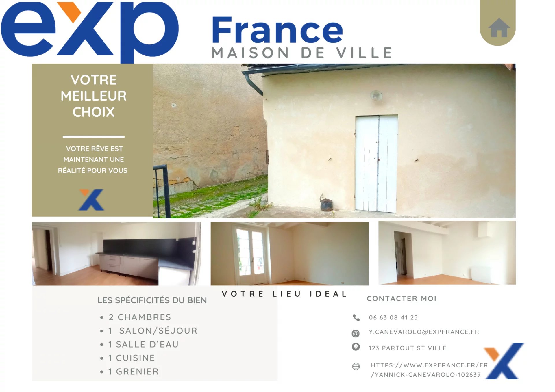 33670-MAISON-DEUX CHAMBRES-DOUBLE VITRAGE-VOTRE NID DOUILLET A DEUX PAS DE TOUT…