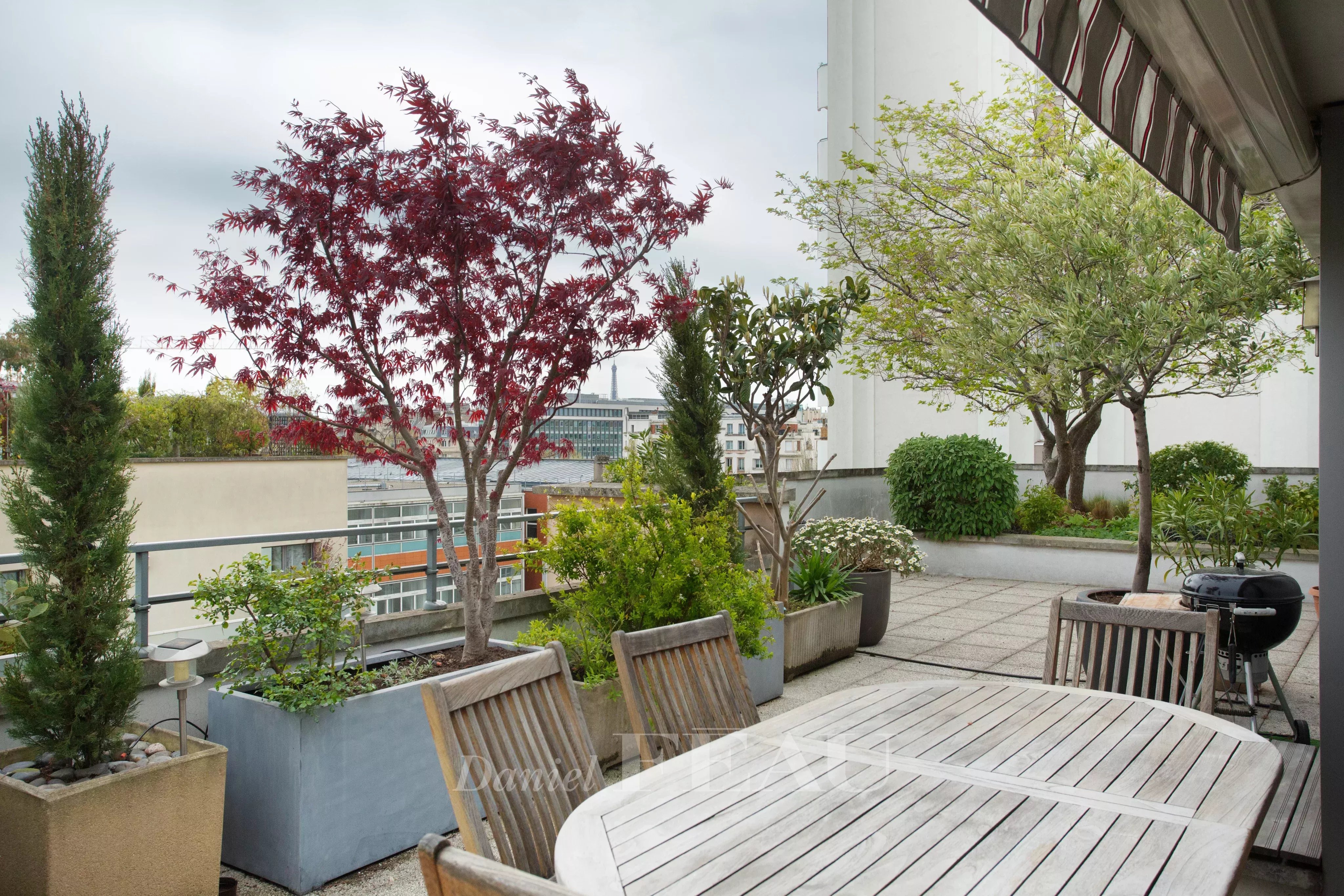 Terrasse arborée