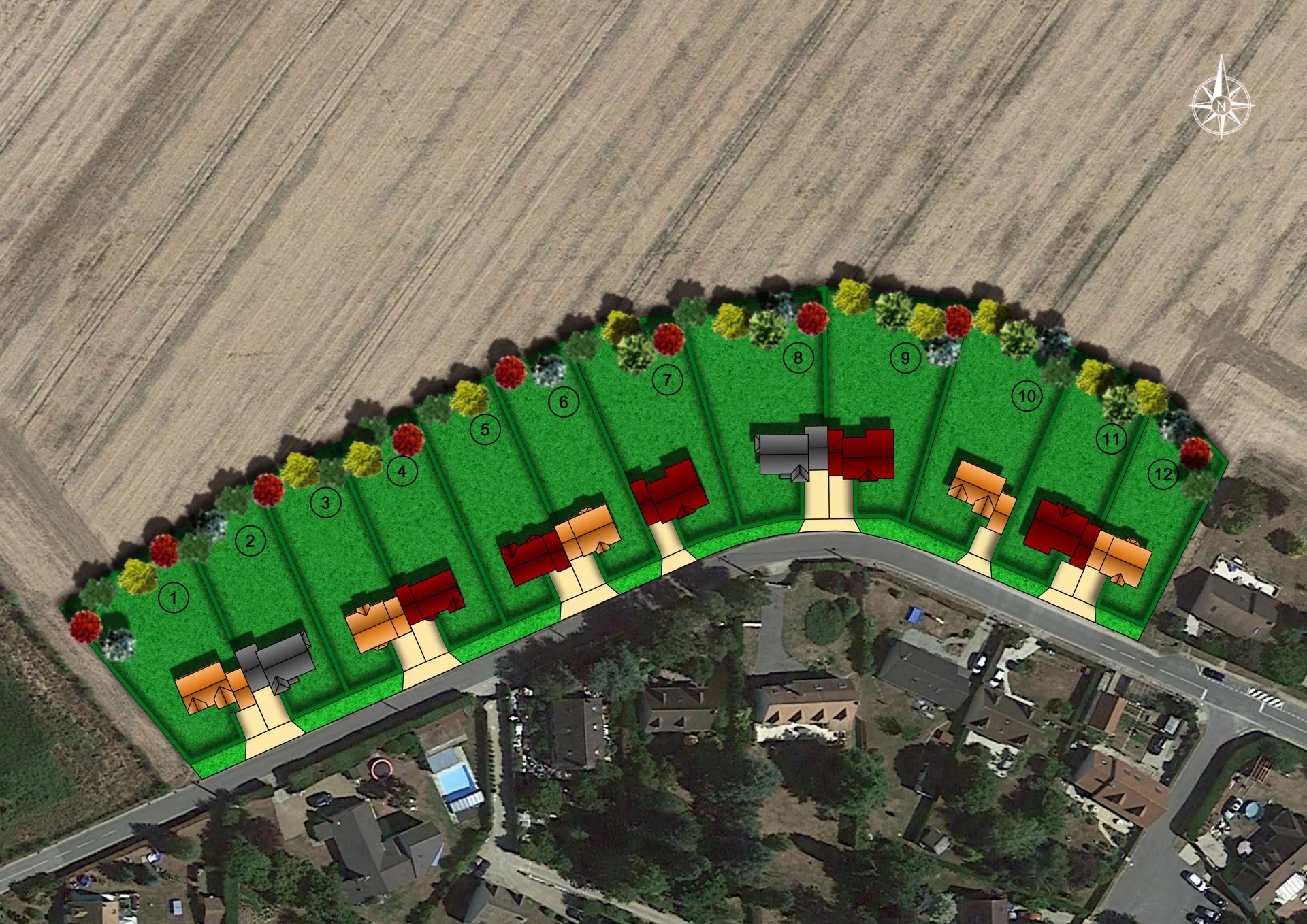 Terrain a? ba?tir viabilise? avec un environnement calme