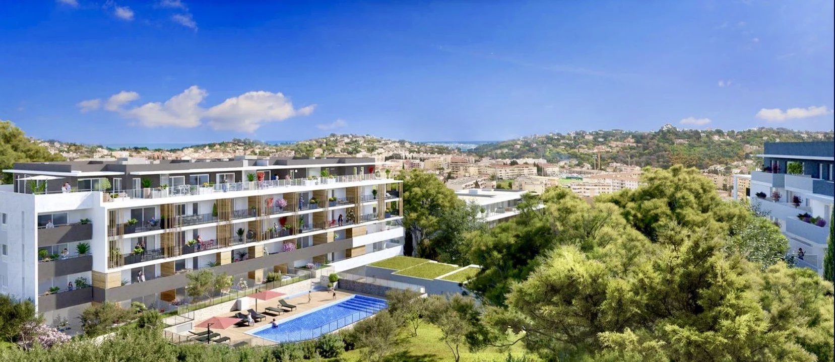 VALLAURIS - French Riviera - One bed off plan apartment - Swimming pool