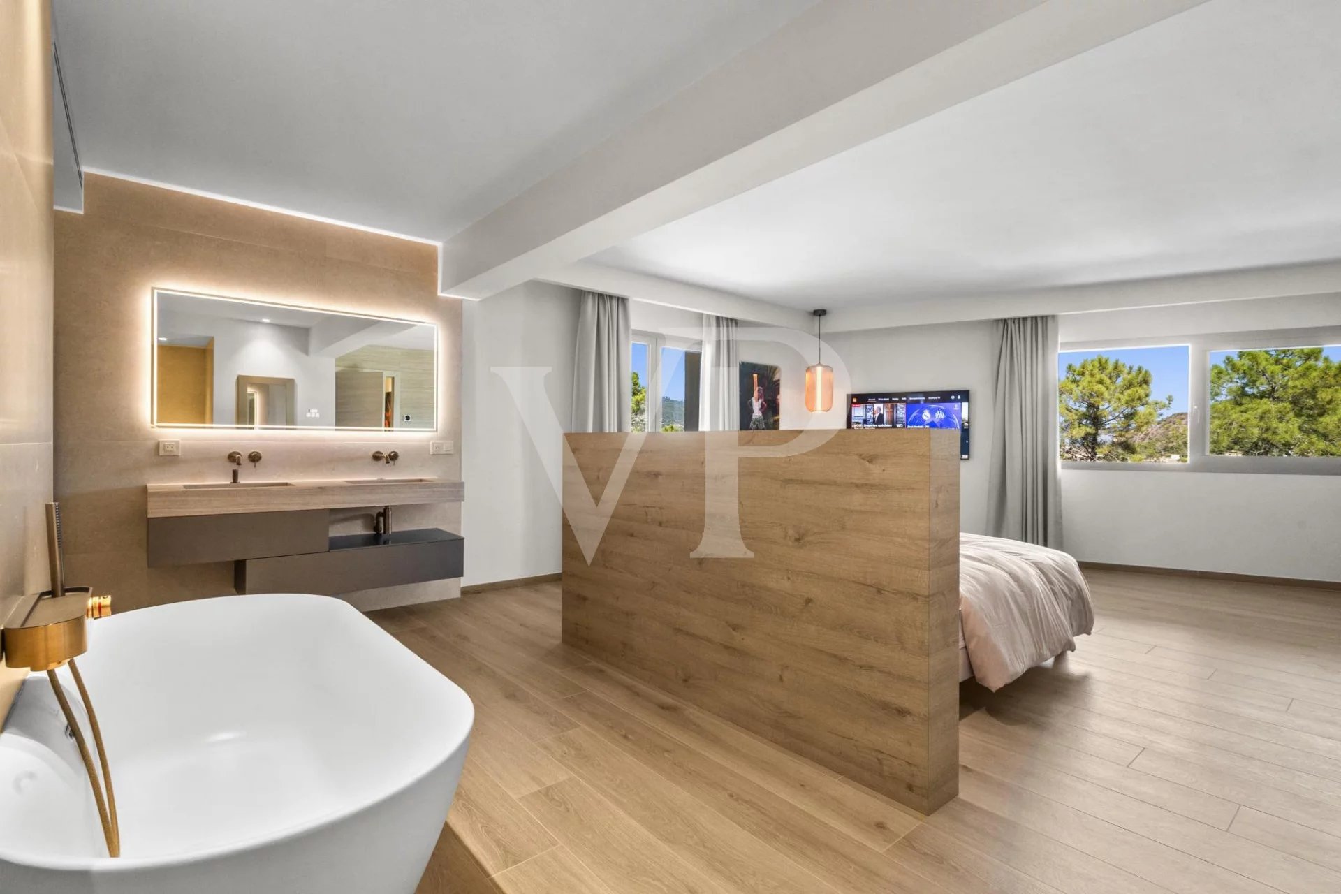 Near Cannes —  Contemporary Elegance with Sea View