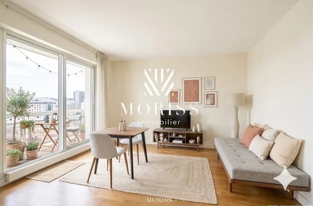 À vendre – Paris 17e – Studio 28,97 m² avec balcon filant de 7m² - Image 1