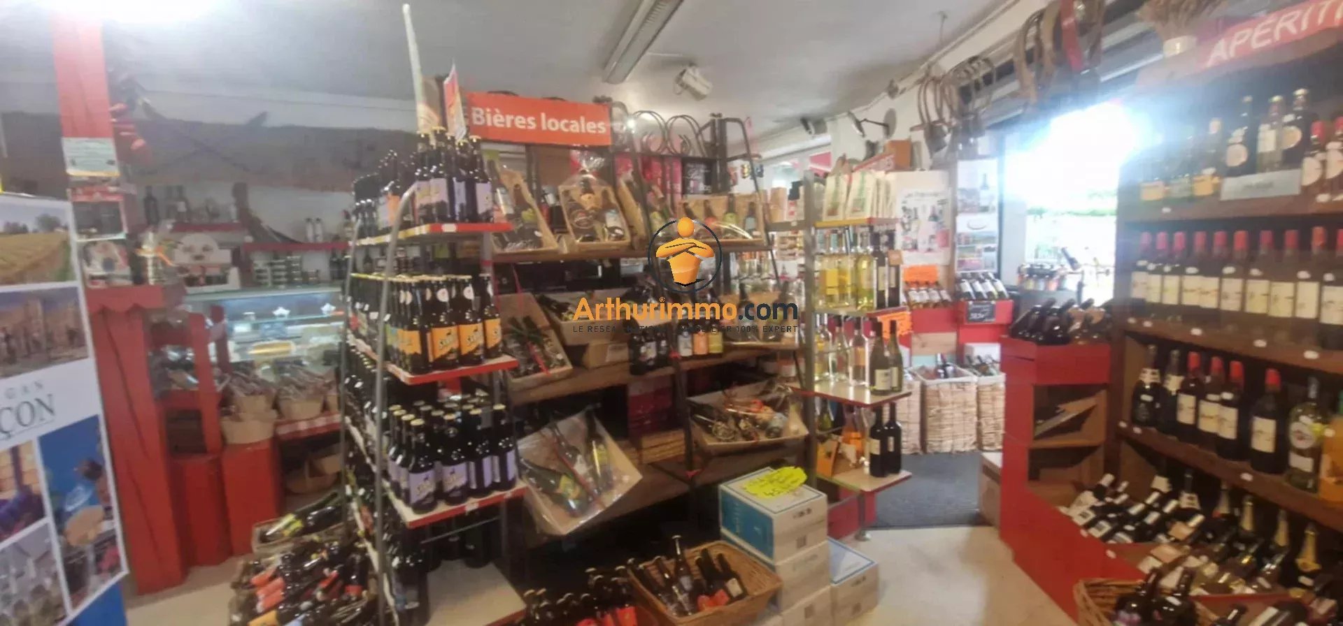 Fond commerce épicerie fine produits régionaux