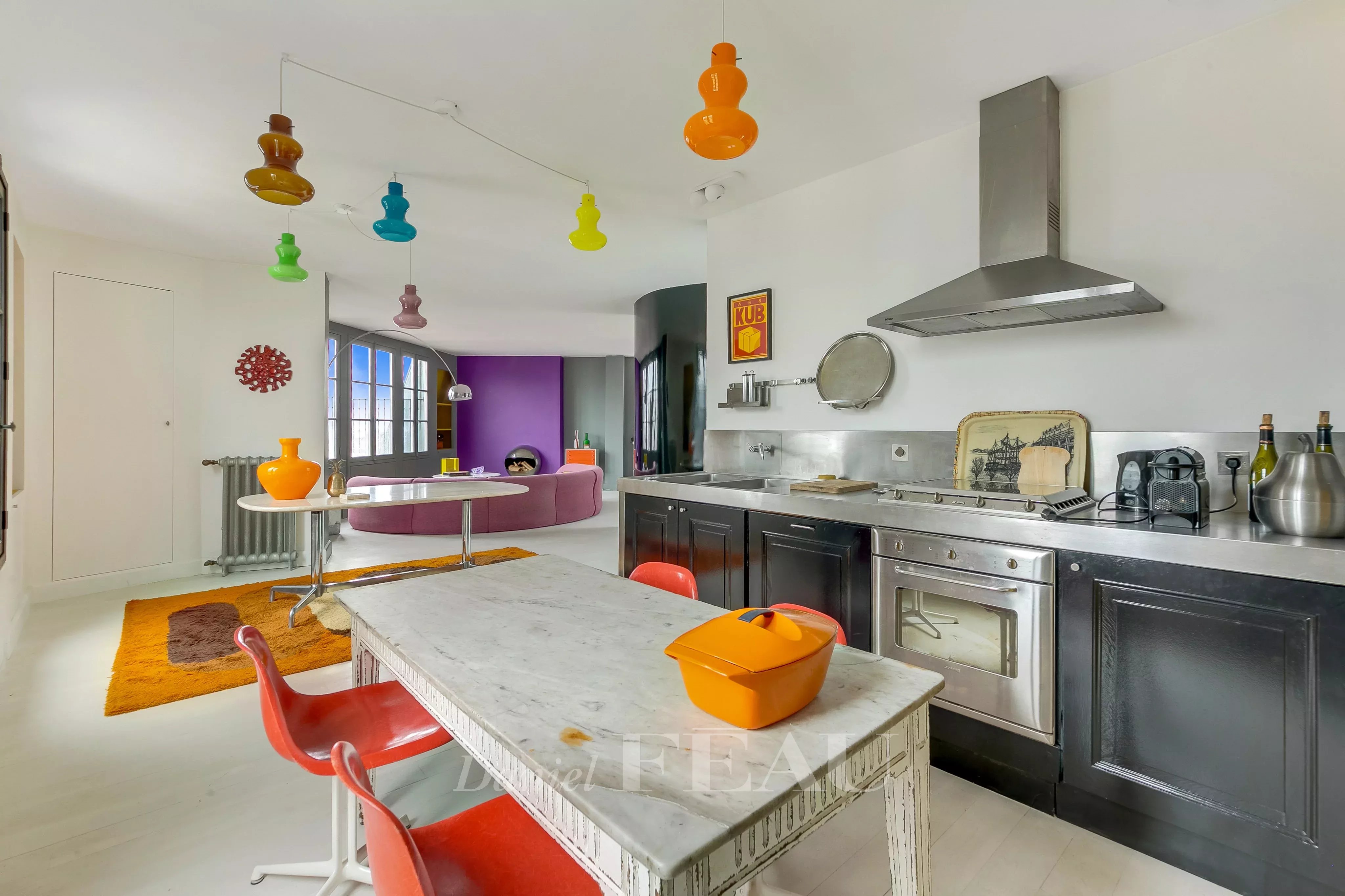 Kitchen Wooden floor Kitchen bar Stainless steel