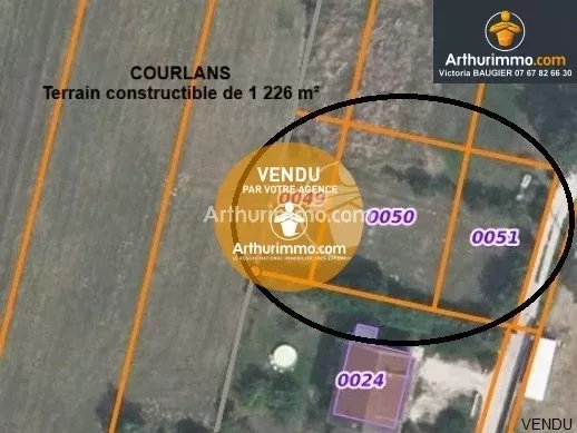 Terrain constructible de 1 226 m² à COURLANS