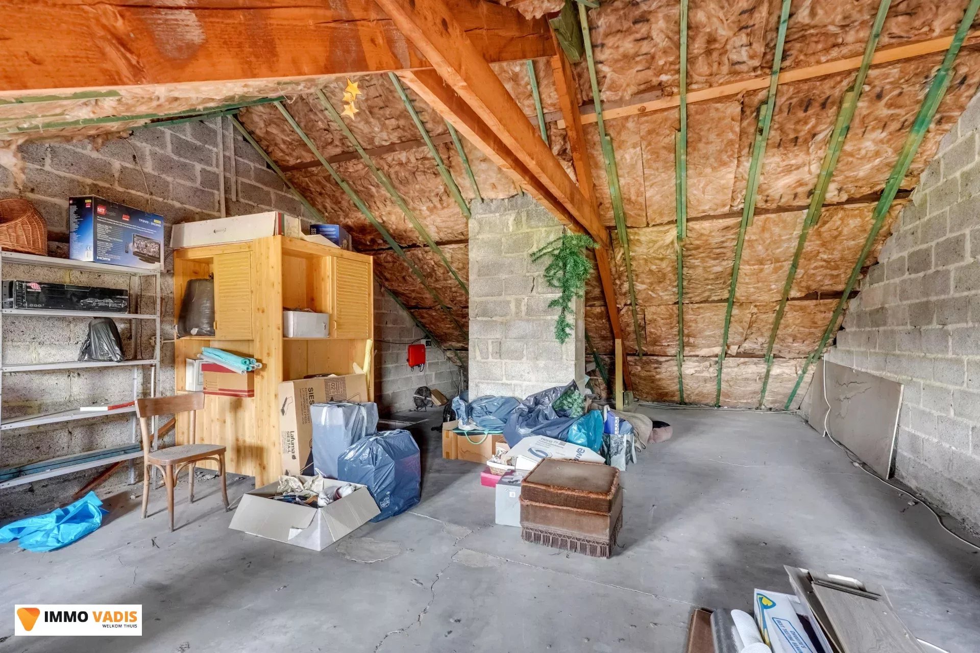 Te koop op lijfrente - Comfortabele villa met drie slaapkamers, twee garages en een magazijn.