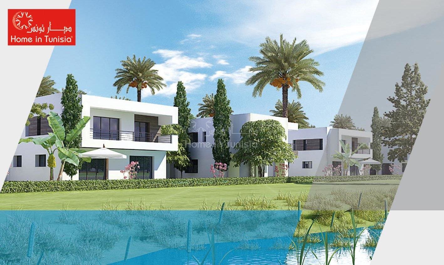 Villa golf jumelée neuve de 277.77 m2 avec 4 chambres terrasse jardin piscine