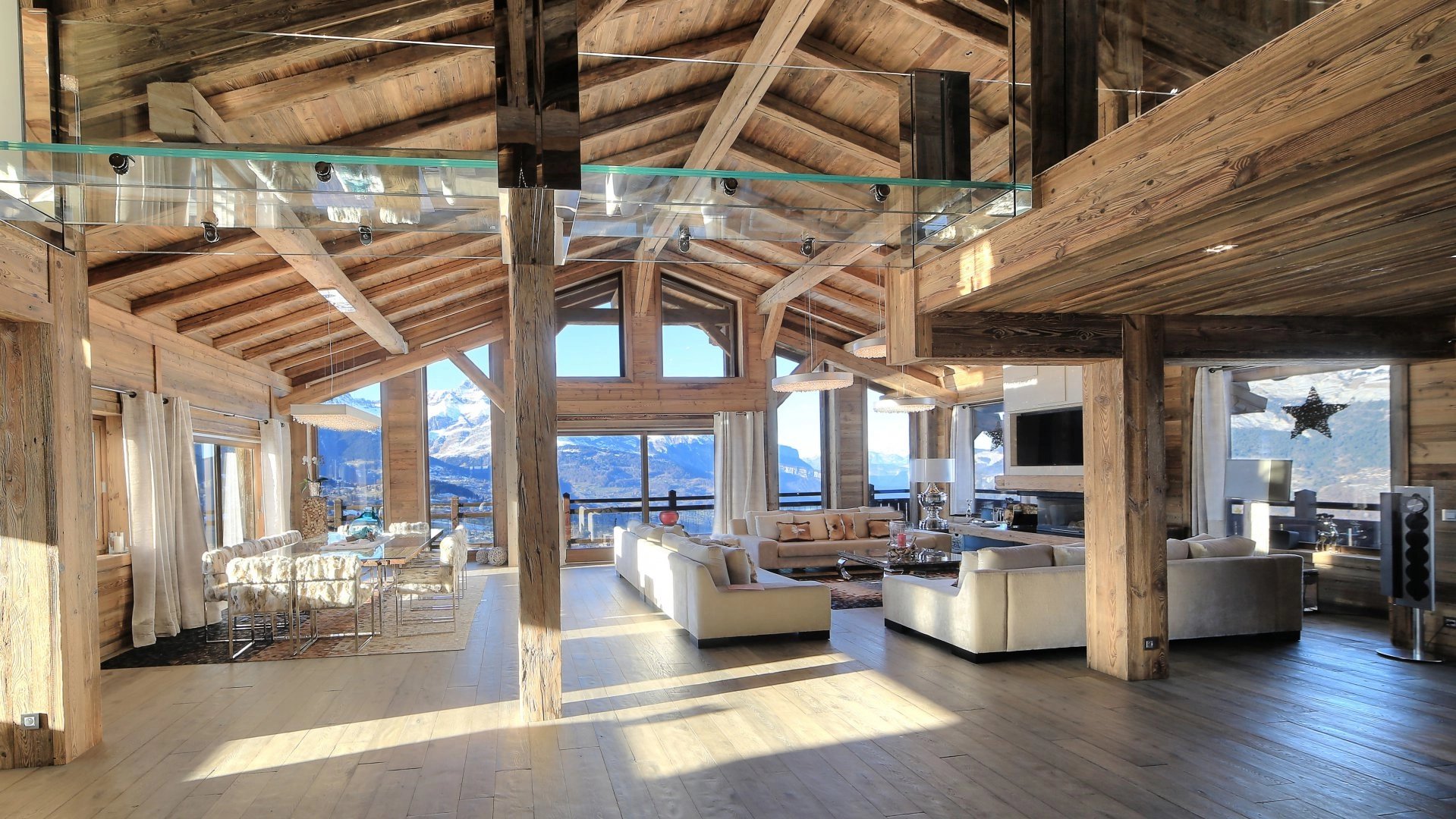 Living-room High ceiling Natural light Wooden floor