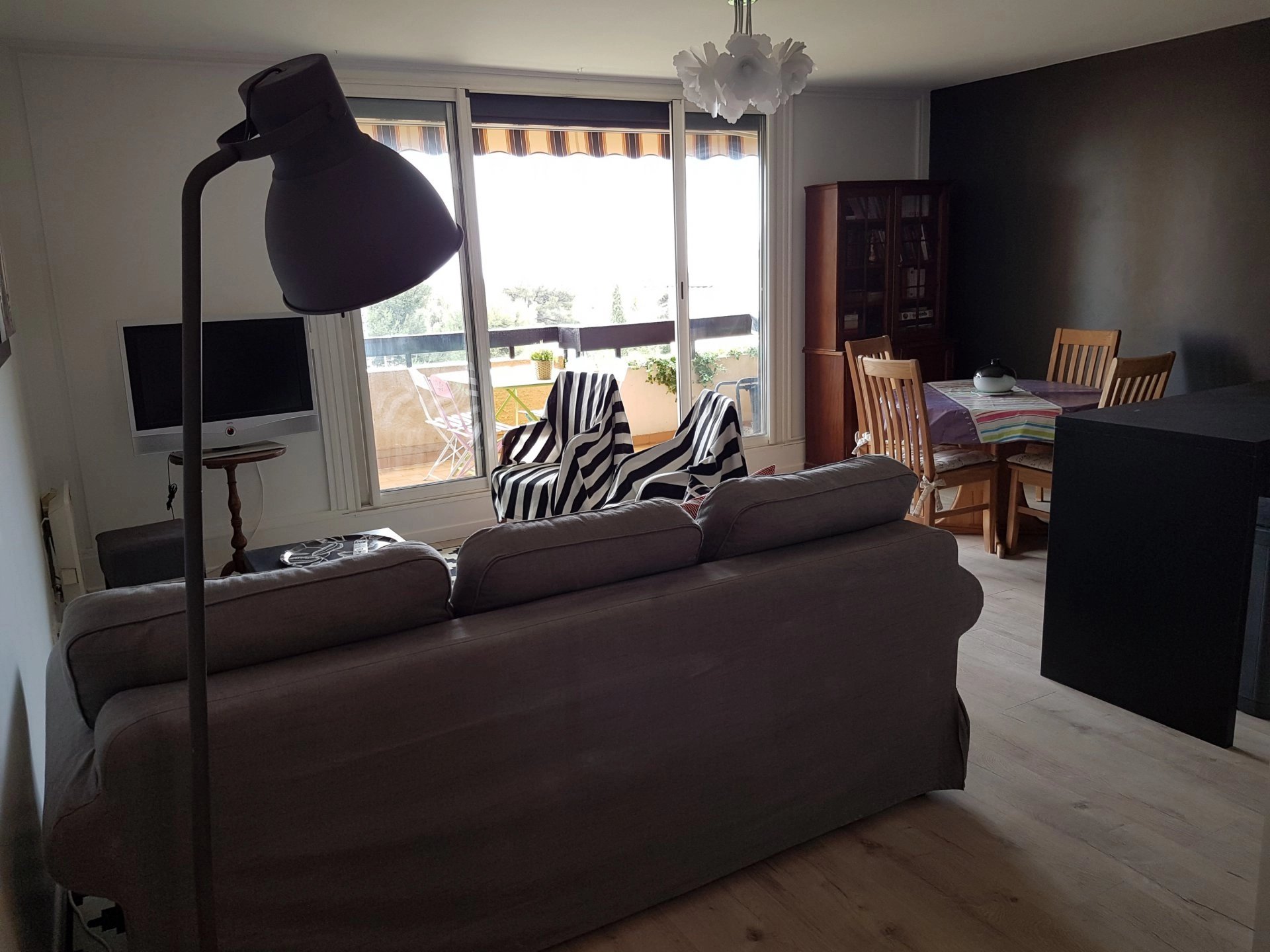 Living-room, wood floors