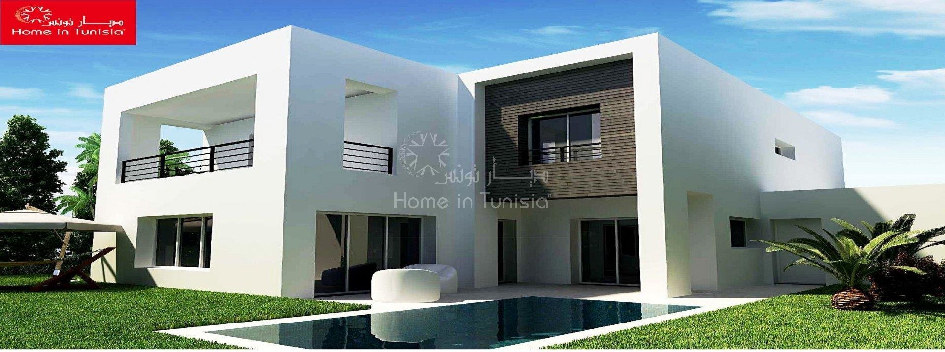 Villa golf isolée neuve de 317.14 m2 avec 4 chambres terrasse jardin piscine garage