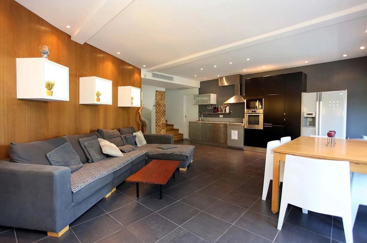 Living-room Stainless steel Kitchen island Tile