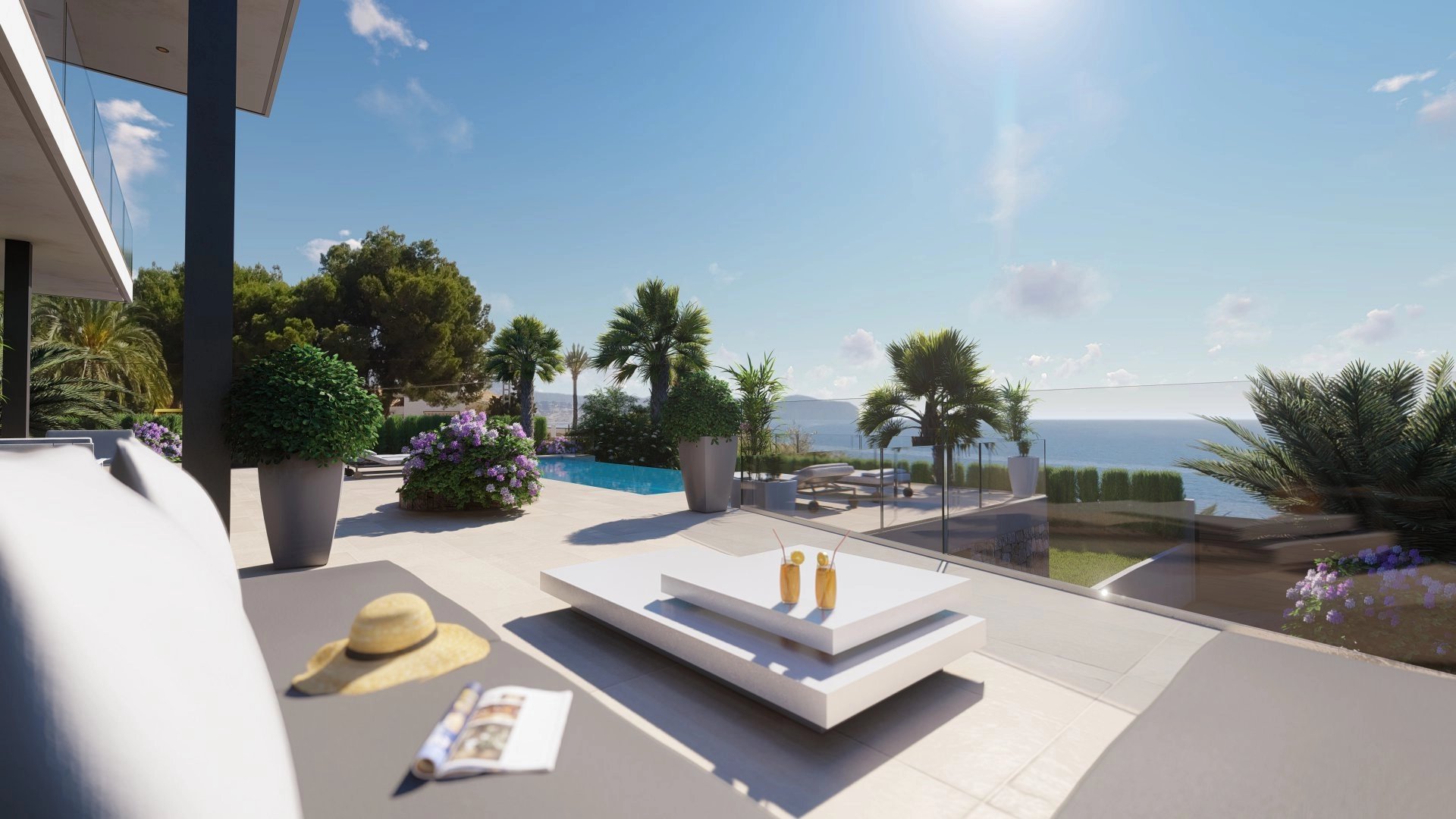 Een nieuw luxe huis in Calpe dicht bij zee en voorzieningen