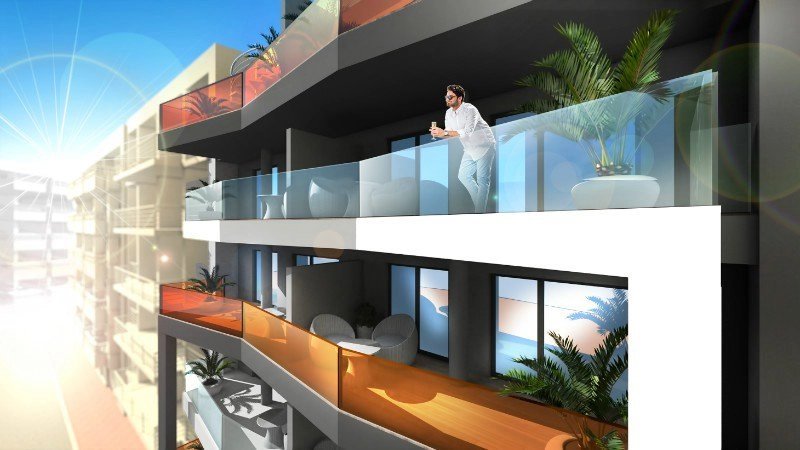 Nyproduktion, 25 lyxiga lägenheter i centrum, endast 100 m från Cura Beach!
1-3 sovrum, priser från 95 - 199 000 €. Nära allt!  Klart dec.-18
