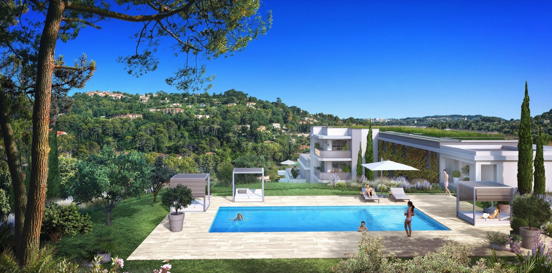 Residence in central Mougins 15 min from Cannes