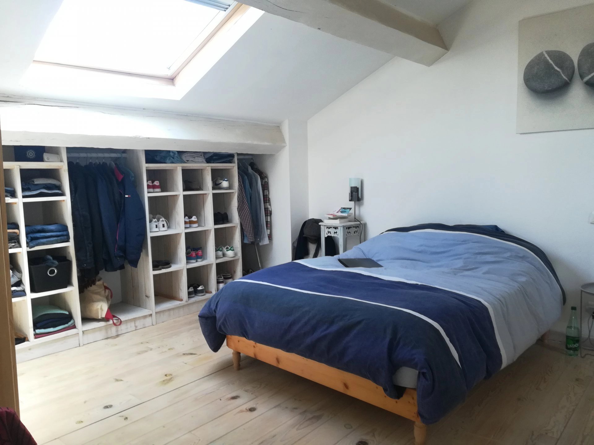 Bedroom Wooden floor Skylight