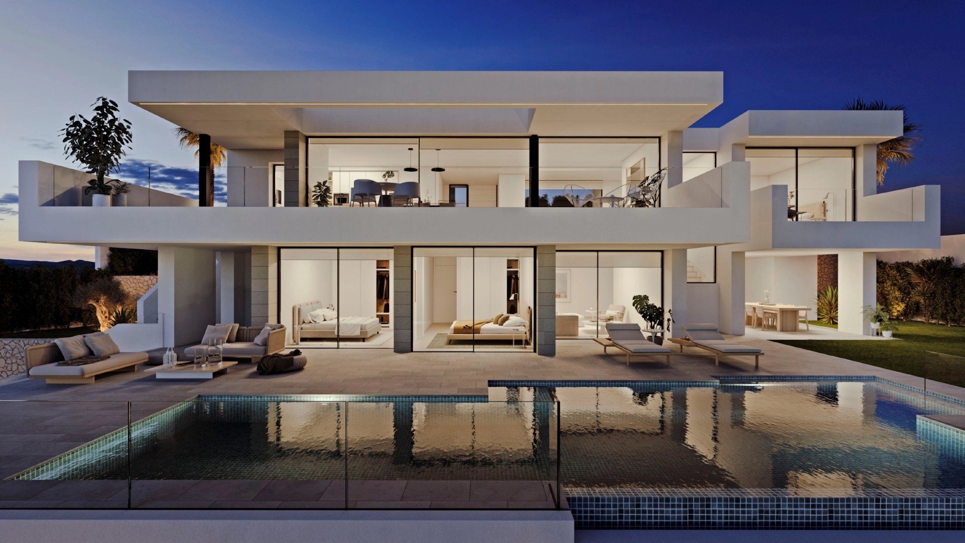 Grand luxury modern villa with panoramic sea view