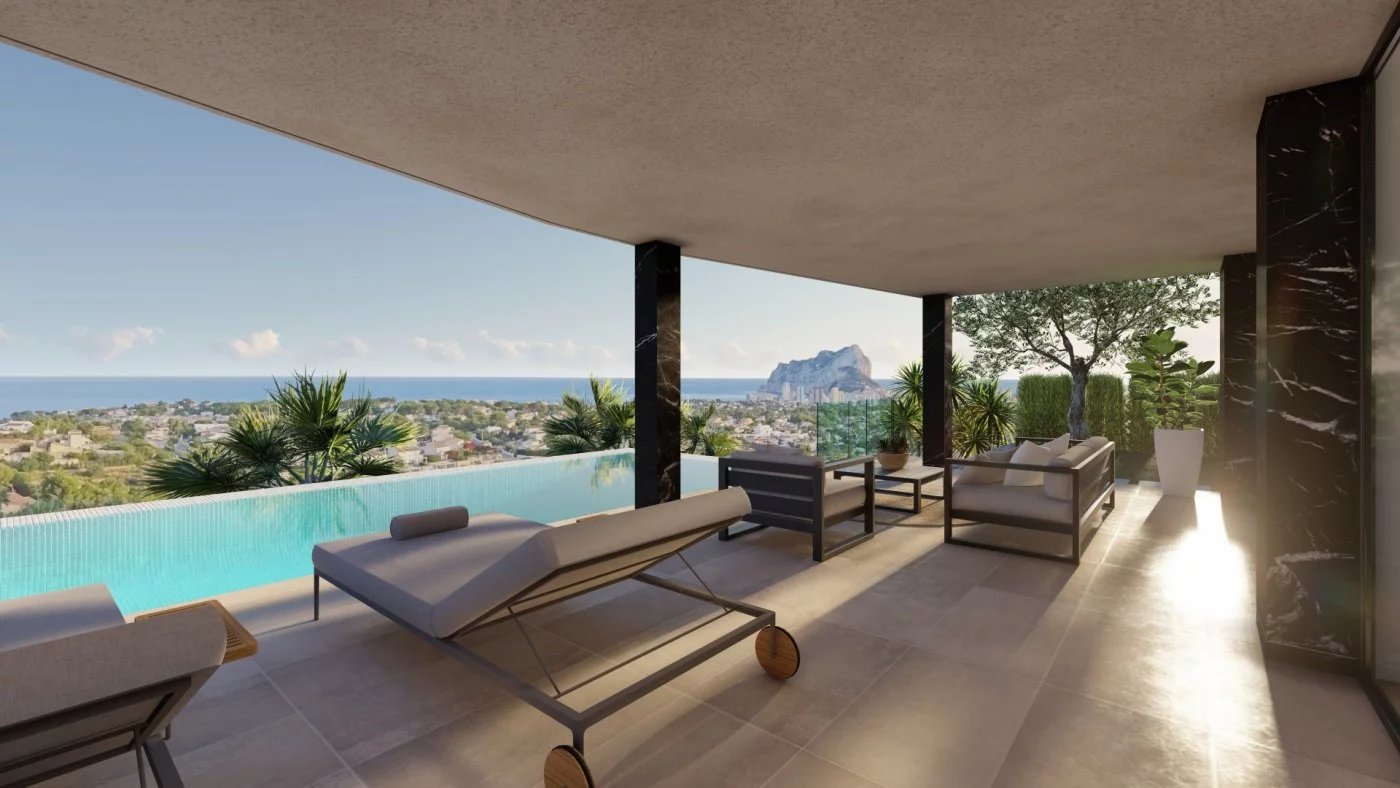 Moderne luxe villa met panoramisch uitzicht op zee