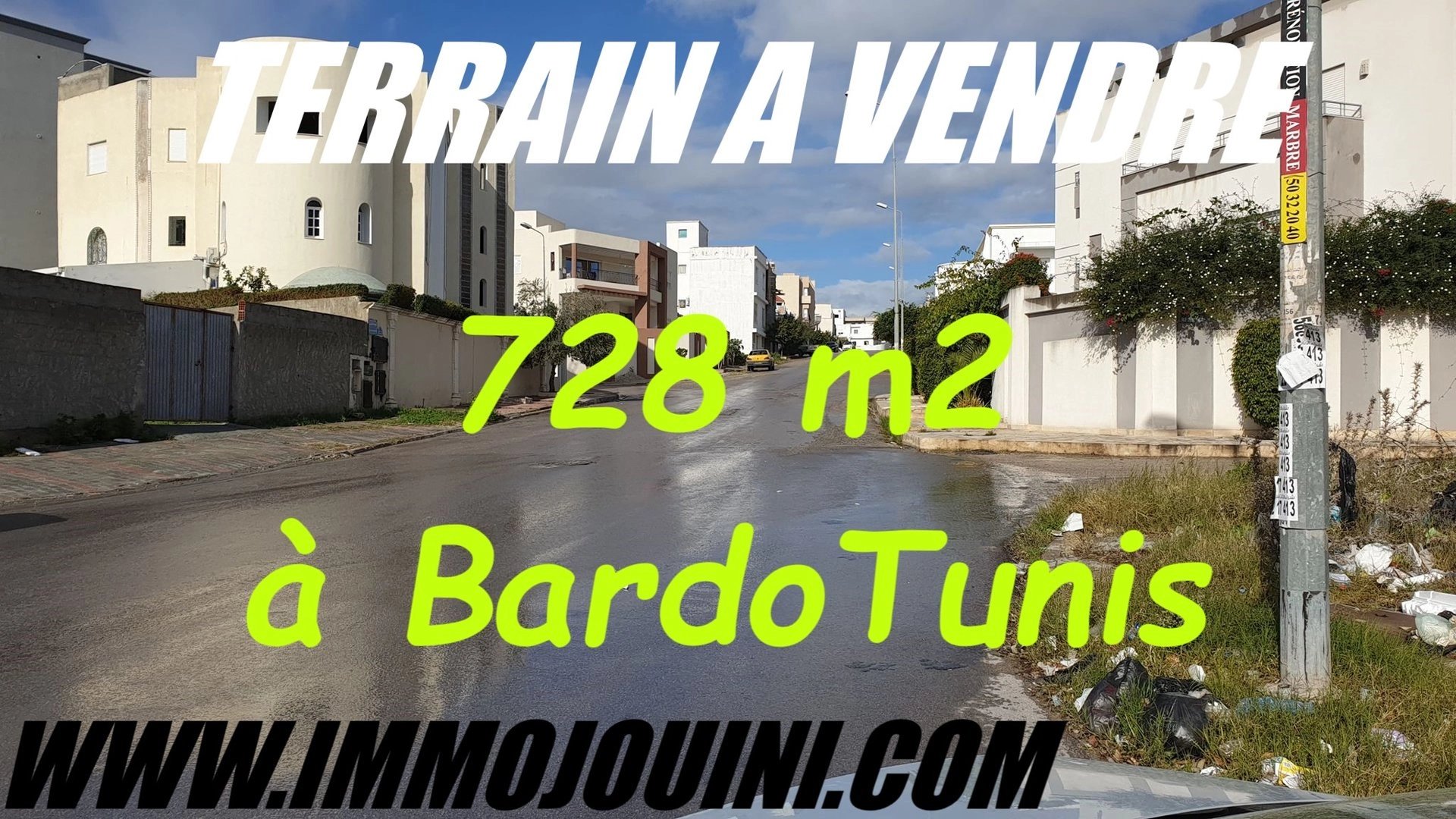 Lot Terrain 728 m2 dans un Lotissement A Bardo