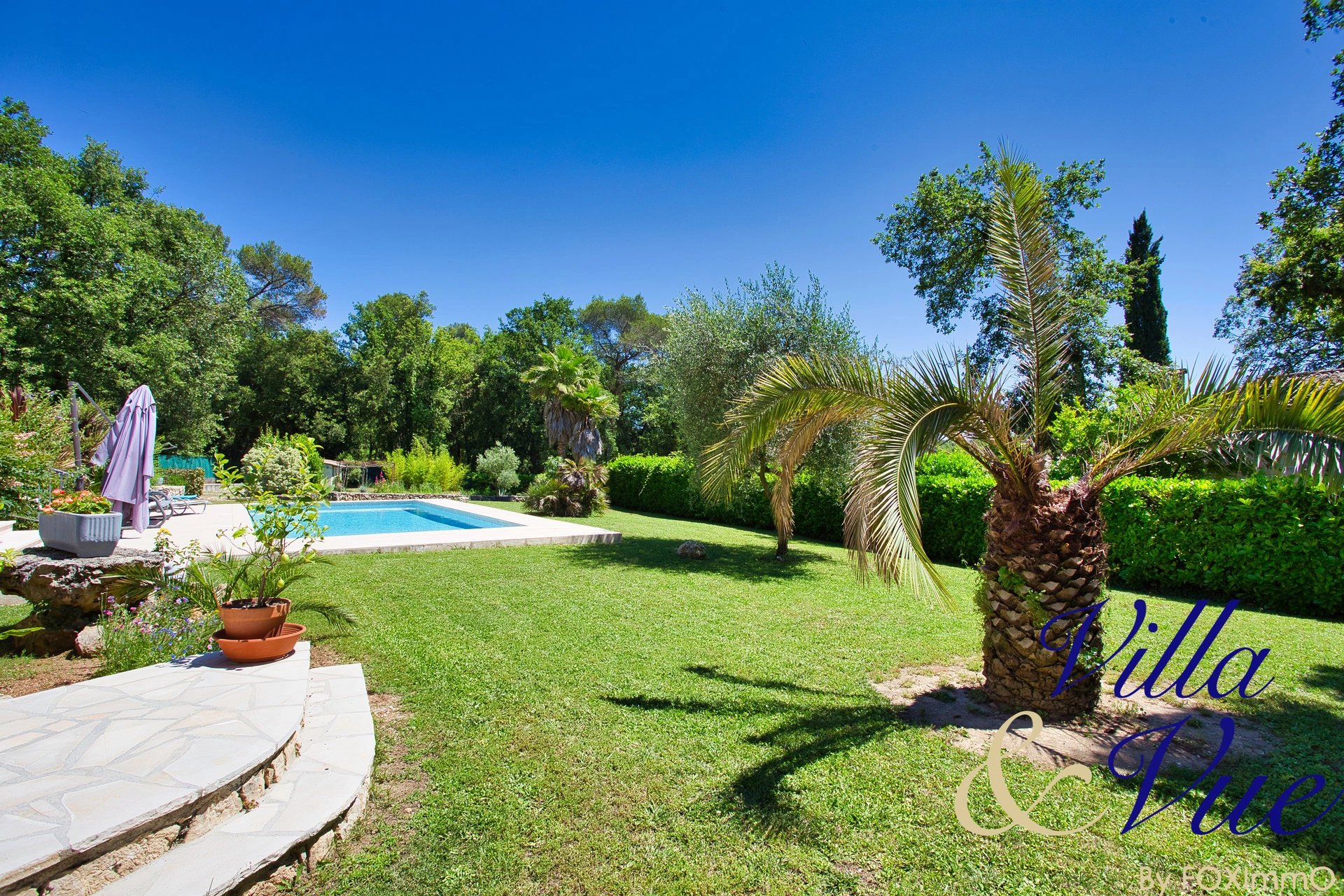 Côte d'Azur à Saint Paul de Vence Maison individuelle, calme absolu, jardin plat