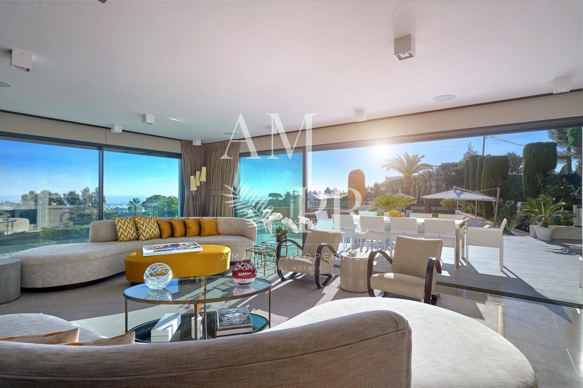 Cannes Super Cannes - Contemporary villa 290sqm - Sea view - 7 Bedrooms