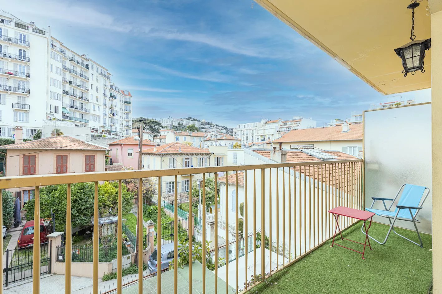 Nice Evêché / Libération  - Large Studio with a beautiful Balcony Unobstructed View in a totally Quiet Environment