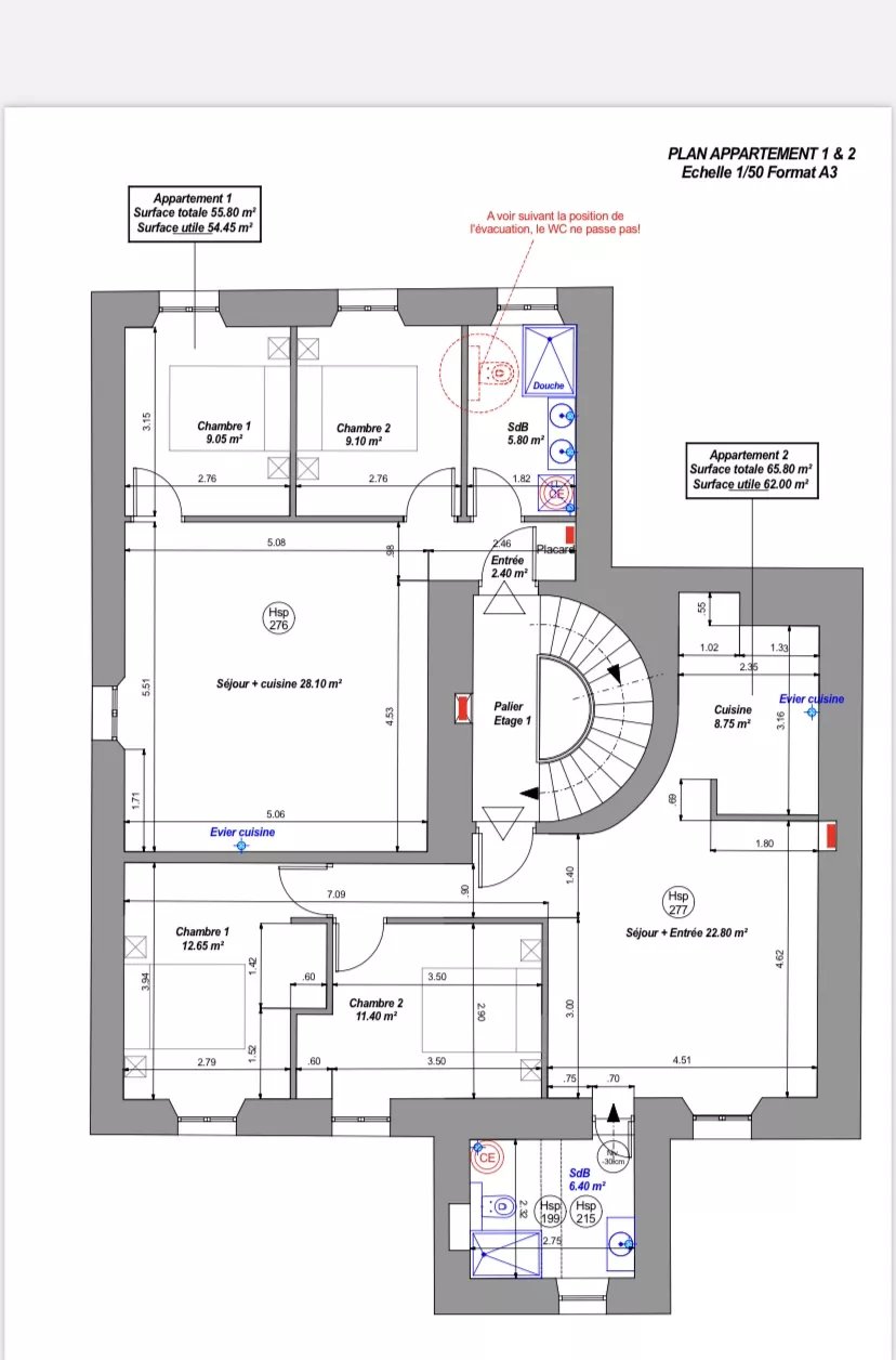 Apartment - 3 rooms - Tourrettes