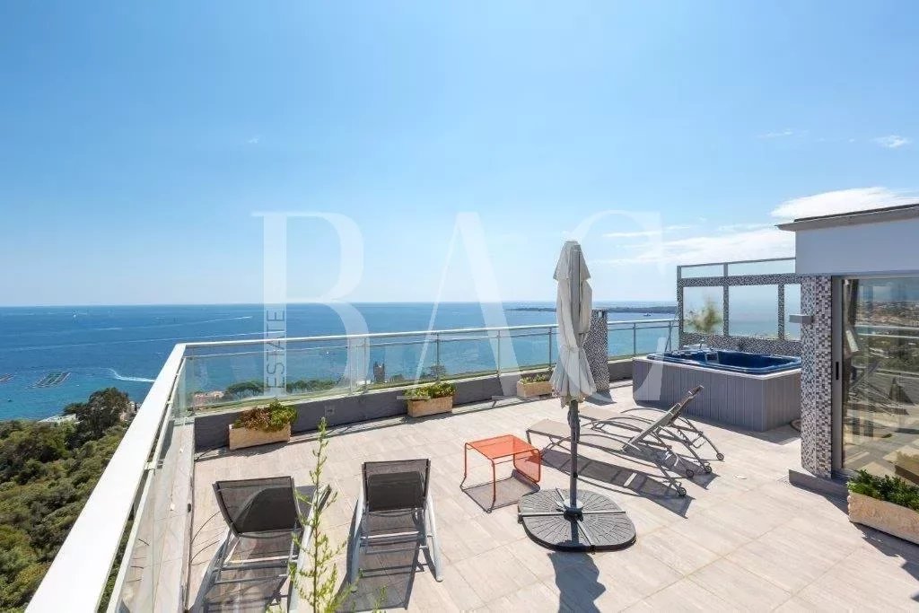 Cannes, duplex apartment on the top floor and with panoramic sea view