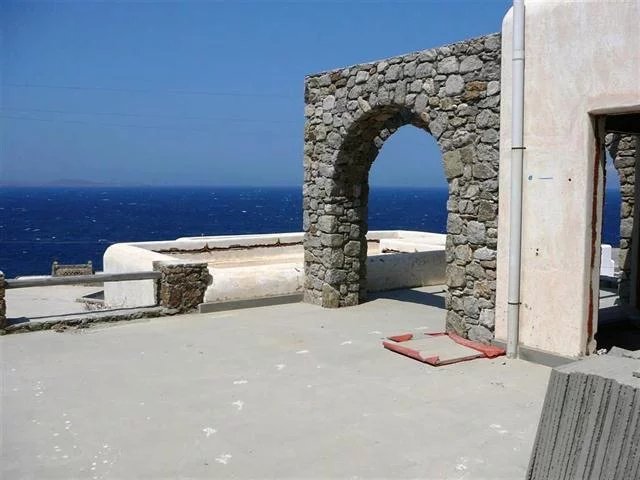For sale 3-storey villa of 475 sq.meters in Cyclades. The semi-basement consists of 2 bedrooms, living room, one kitchen, 2 bathrooms, one shower WC. The ground floor consists of 3 bedrooms, 2 living