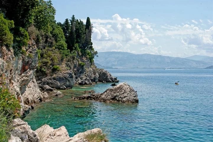For sale fenced Land 6295 sq.meters on the island of Corfu. The territory has water supply, electricity supply, has building permission, with building permission to 220 sq.meters.. Has a wonderfull s