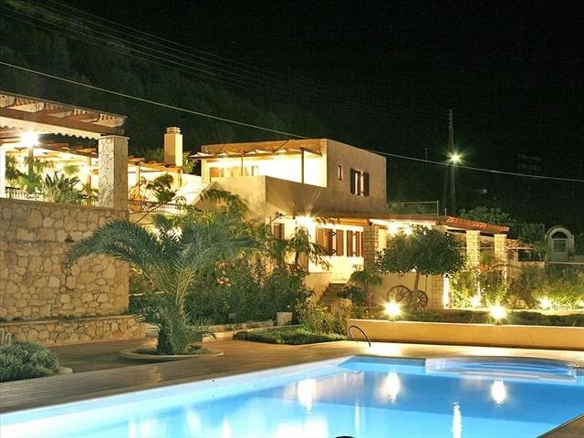 There is provided for sale a luxury villa in Siteia, on Crete island. The villa consists of two houses on a large plot of land. The houses are situated on a 5,350 square meters lot, they have two mai