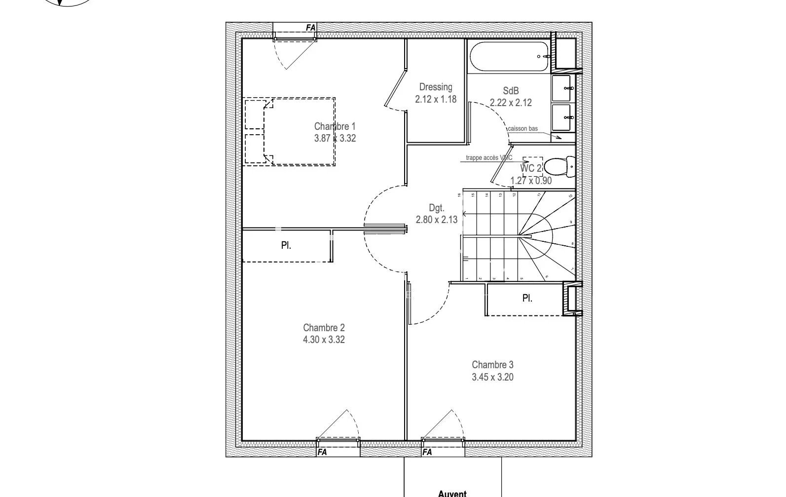 appartement de 103.17 m2 comprenant 4 pièces