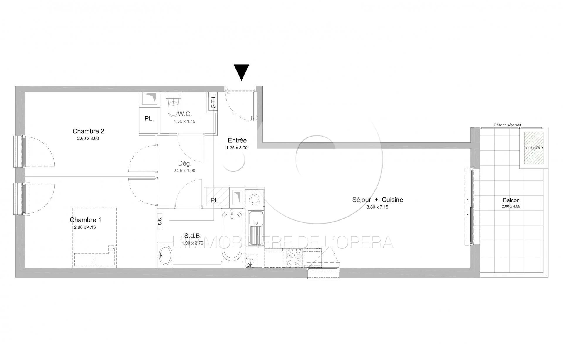 NICE - RIMIEZ - Appartement 3 Pièces de 65 m2 - Terrasses 64m2