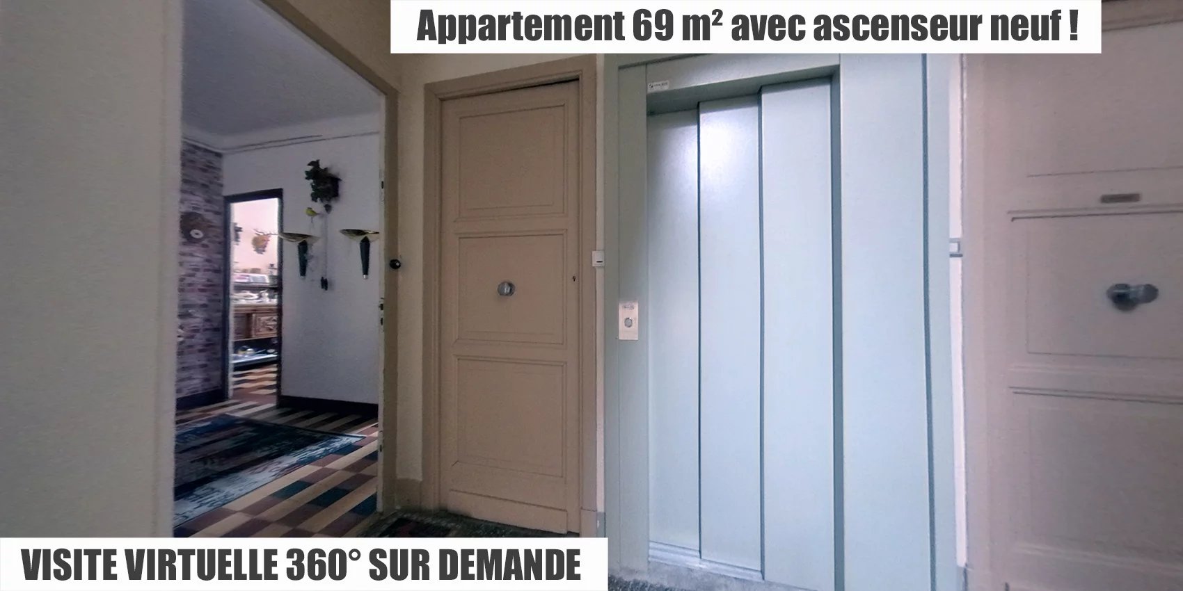 Appartement T2/3 69 m² centre-ville