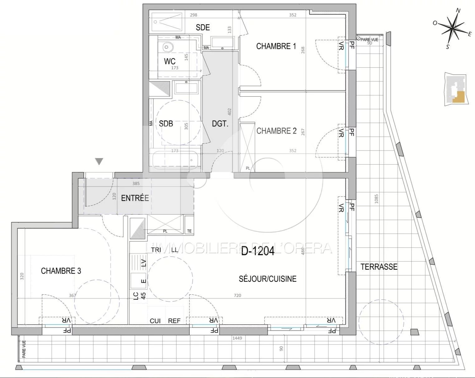 NICE  OUEST - Appartement  4 Pièces 81m2 avec Terrasse 29 m2