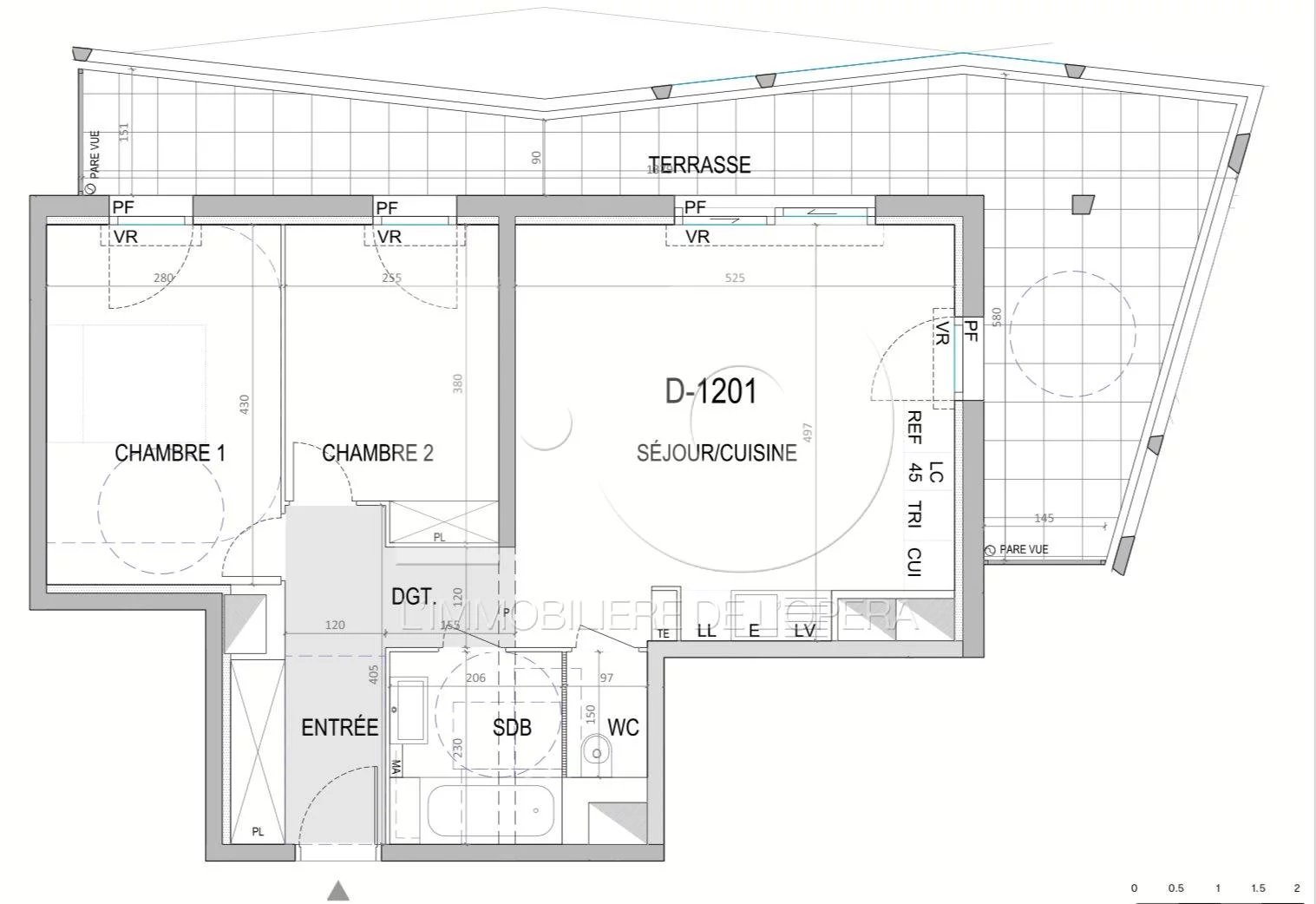 NICE  OUEST - Appartement  3 Pièces 60 m2 avec Terrasse 25 m2