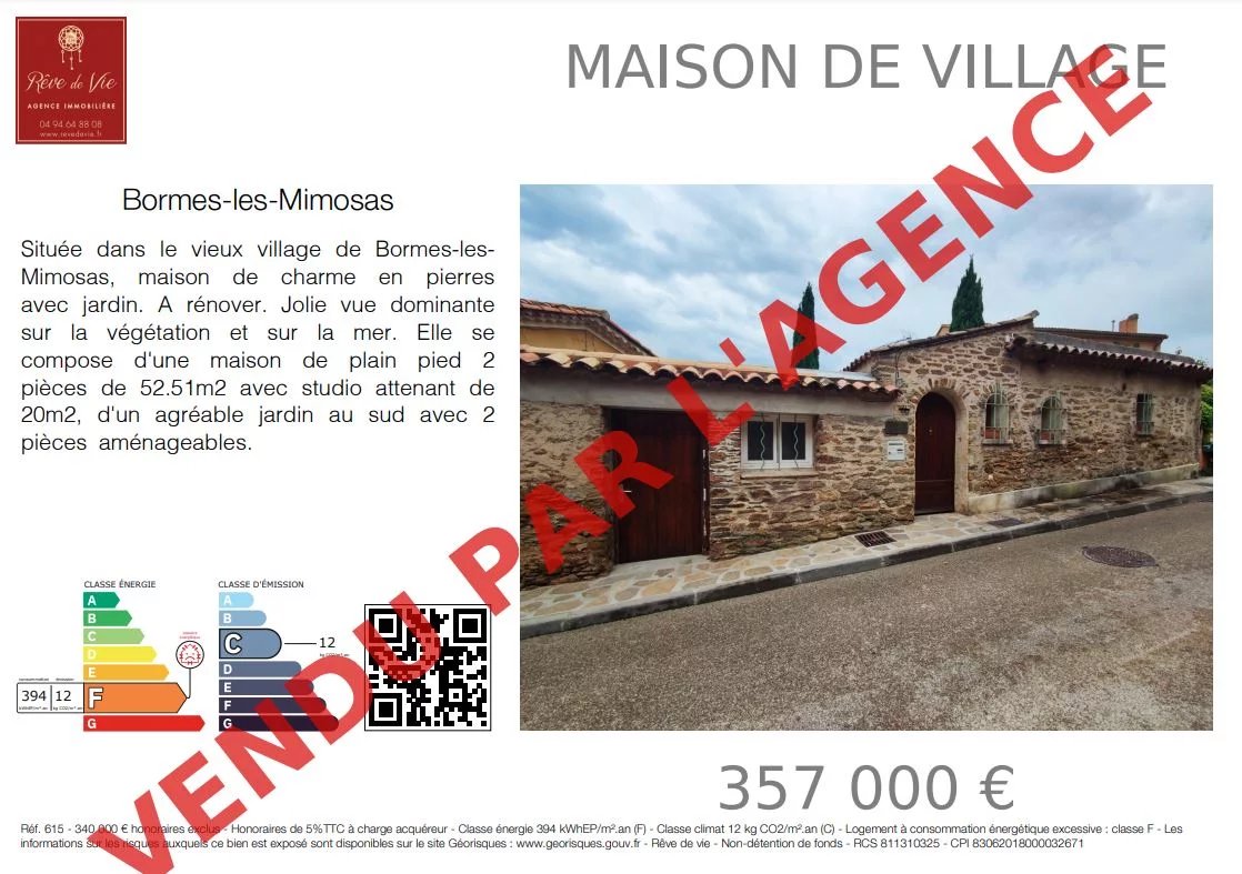 Vente Maison de village Bormes-les-Mimosas