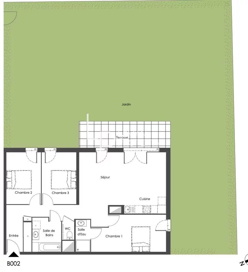 Vente de appartement d'une surface de 85.5 m2