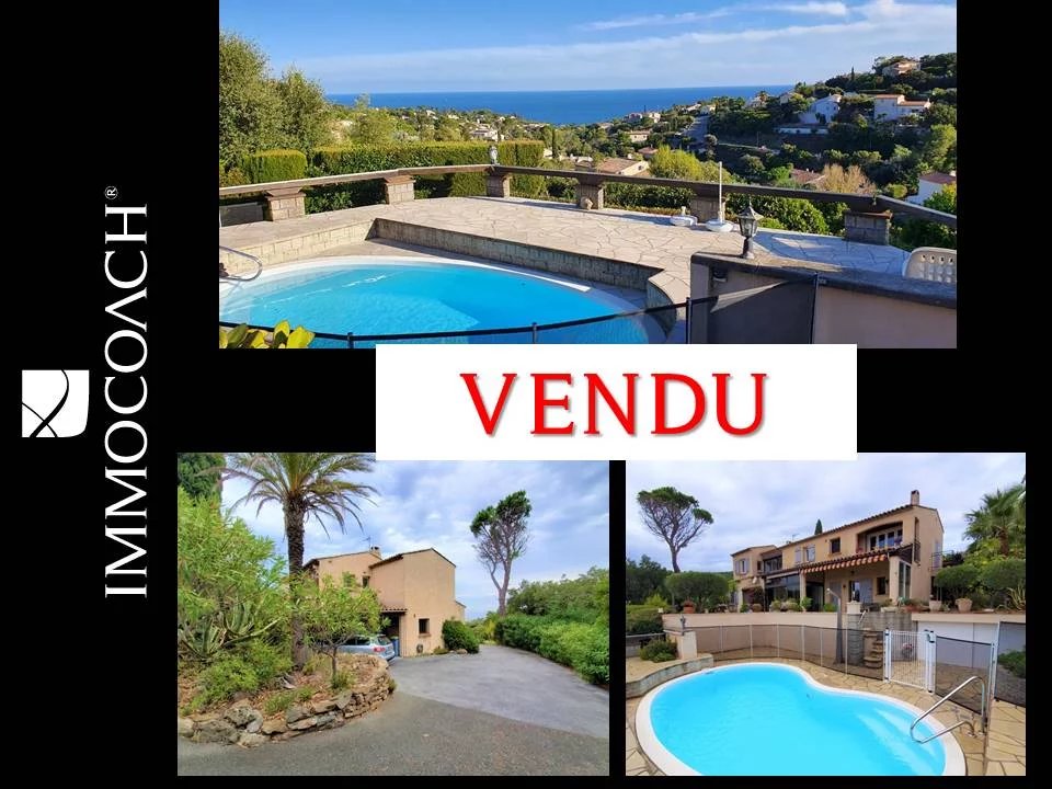 Villa mit Pool, Panoramablick auf Meer und hügeln in Les Issambres