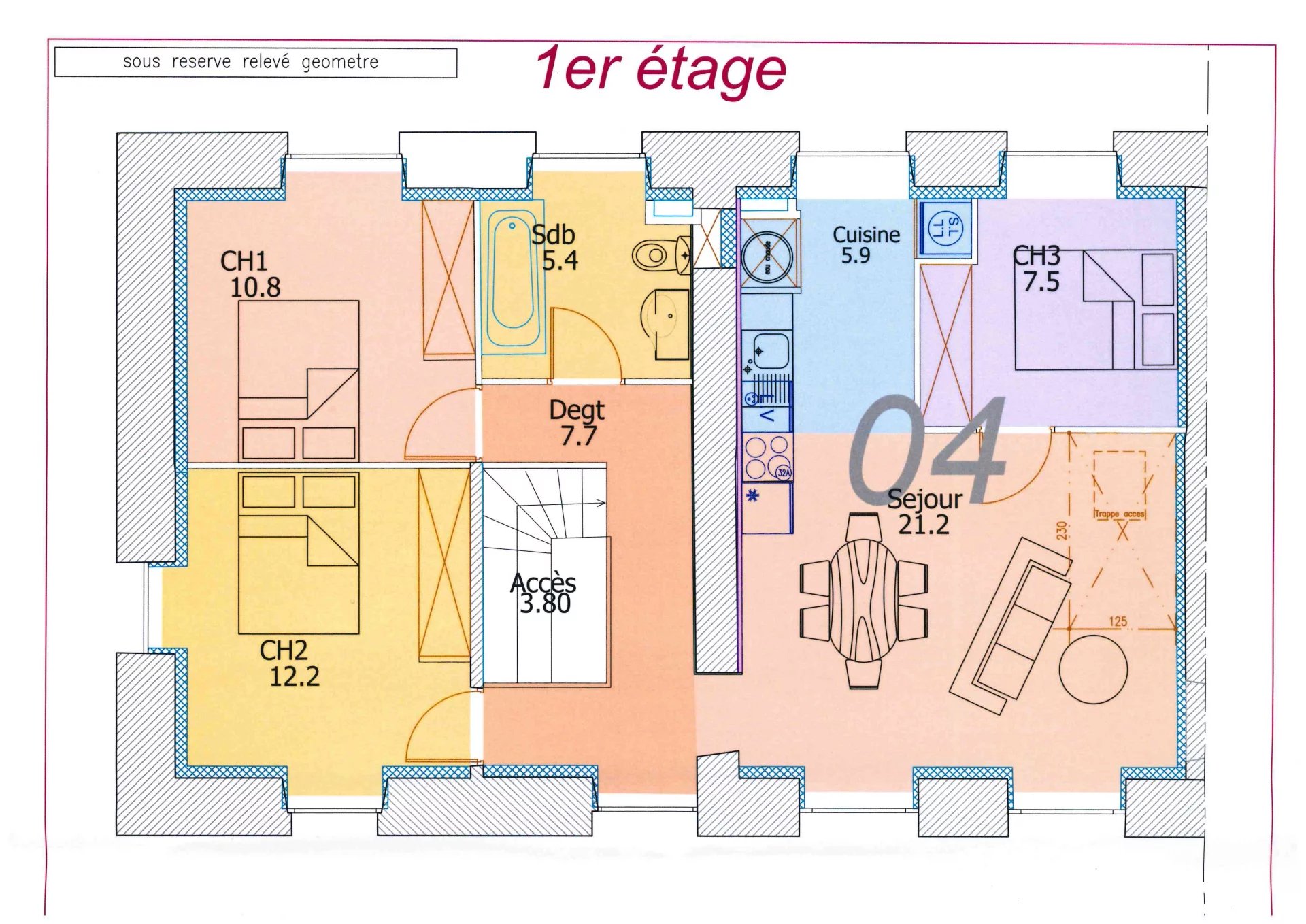 Appartement 4 pièces avec jardin 160 m² et 2 places de parking !