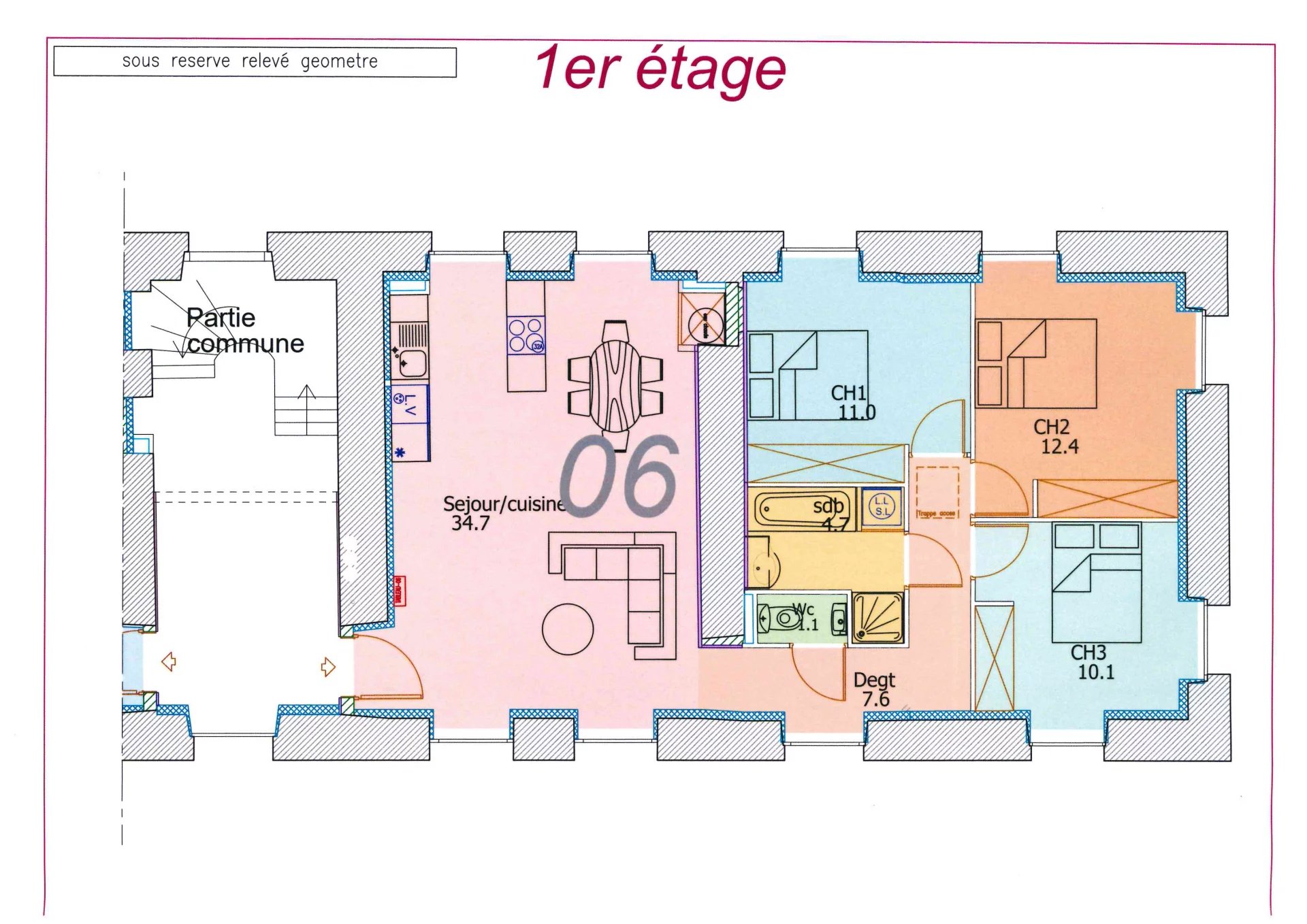 Appartement 4 pièces avec jardin 249 m² et 2 places de parking !