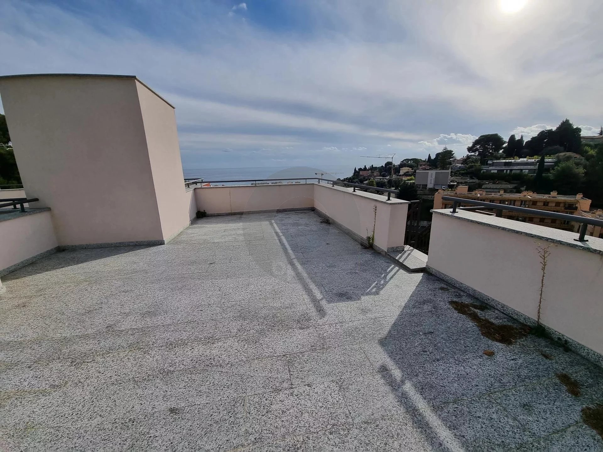 ROQUEBRUNE CAP MARTIN, superb 2p roof top terrace and solarium, sea view!