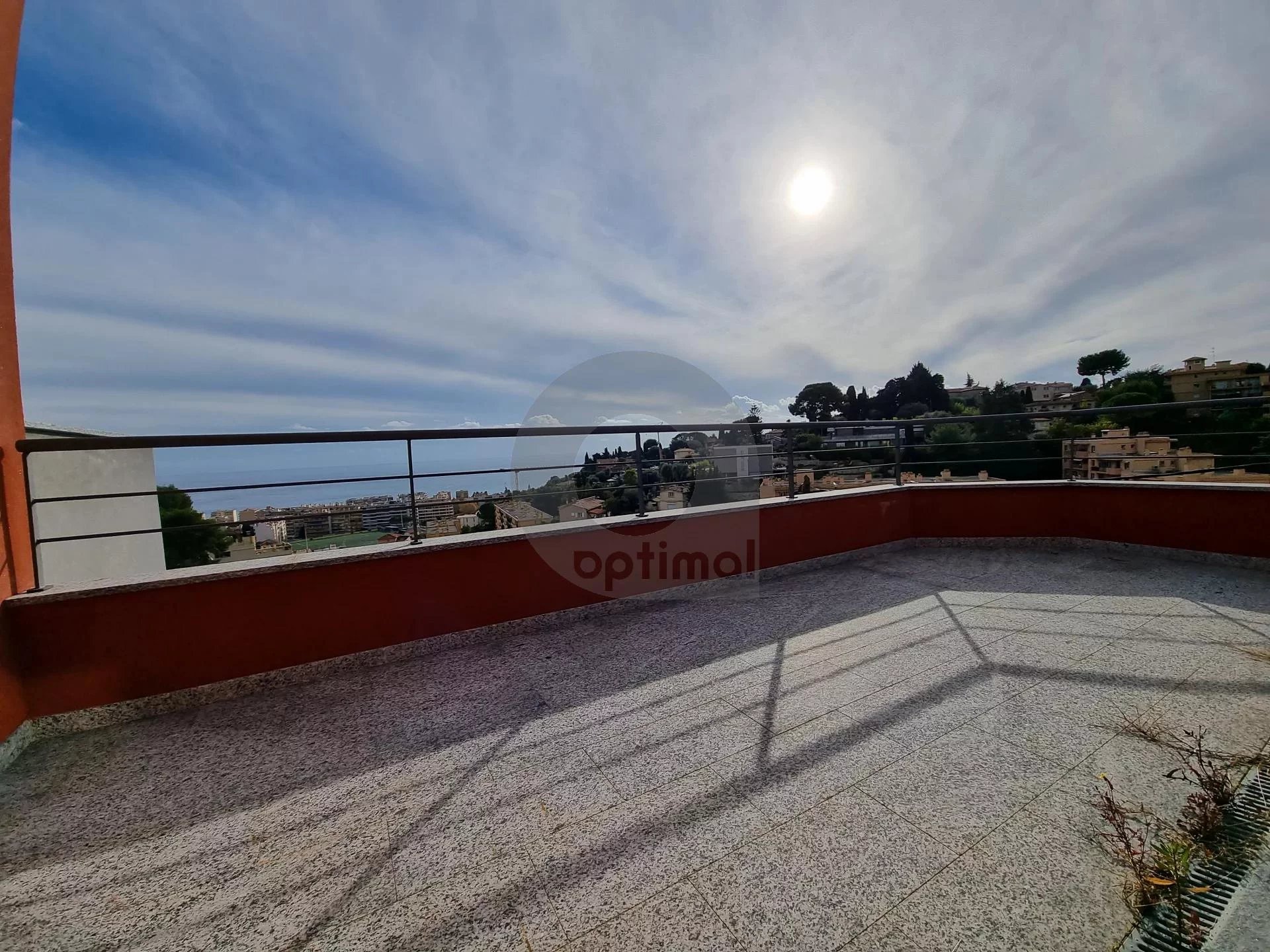 ROQUEBRUNE CAP MARTIN, superb 2p roof top terrace and solarium, sea view!
