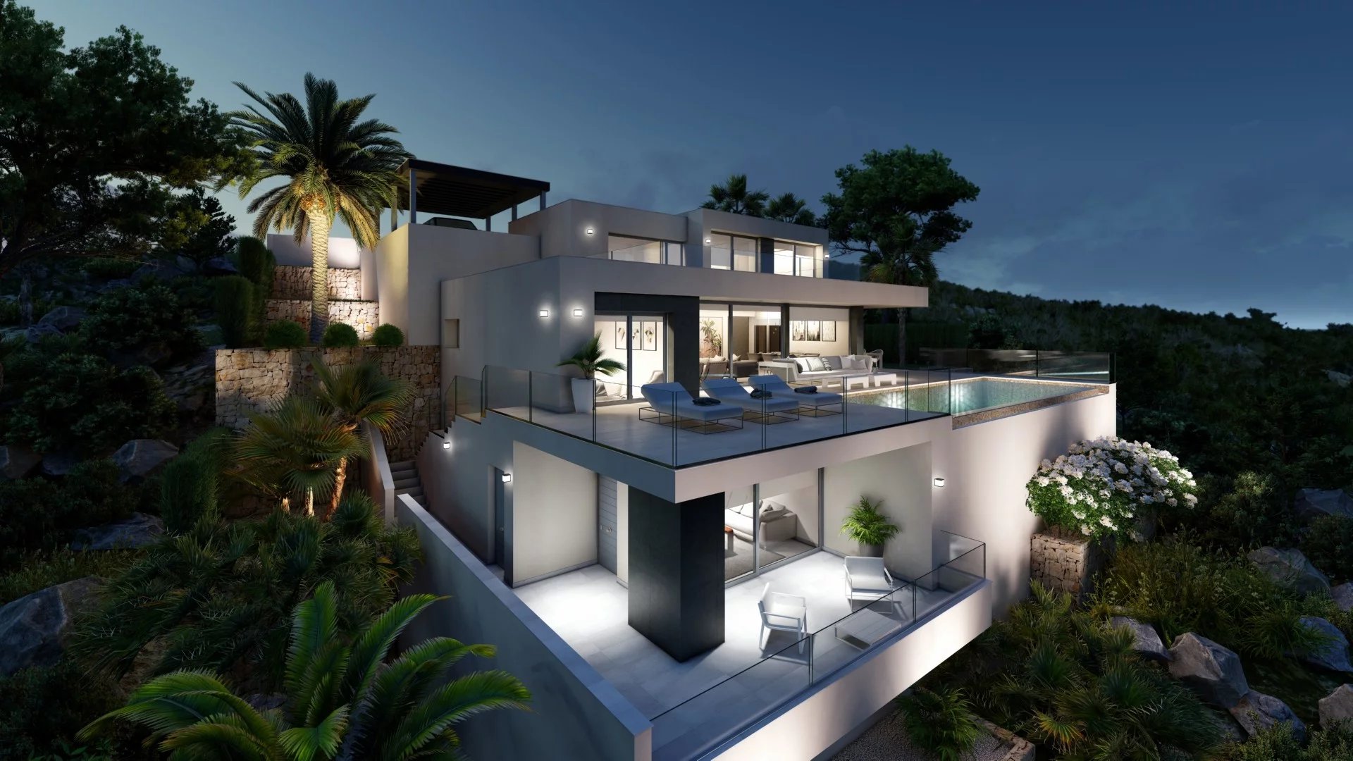 New build villa with stunning sea views