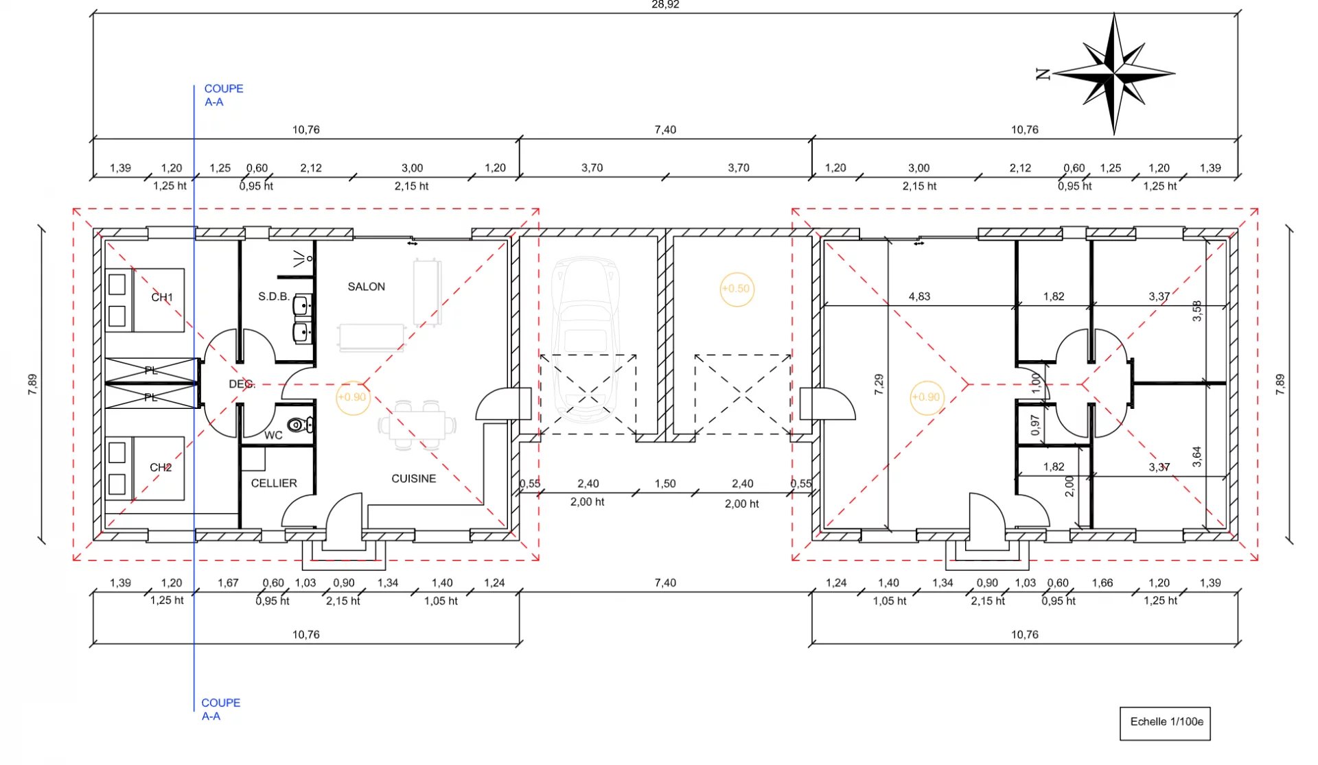 2 VILLAS T3 NEUVES - ABBAZIA - GARAGES