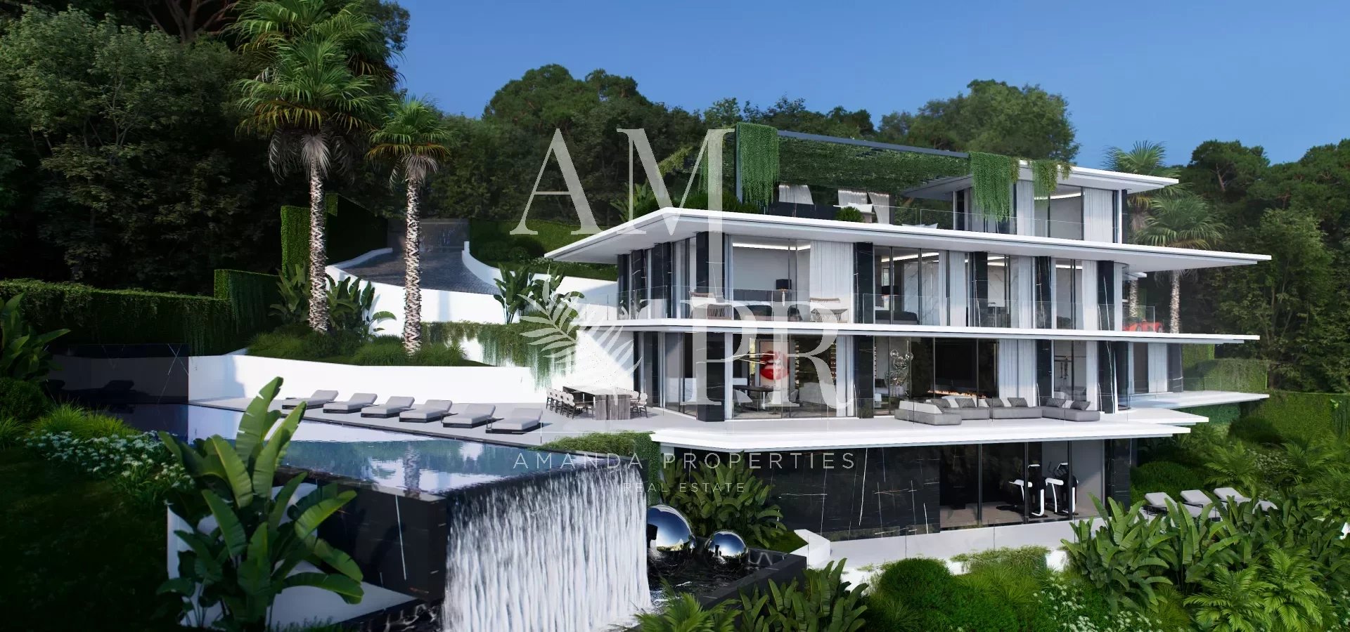 SUPER CANNES - OUTSTANDING NEW VILLA - PANORAMIC SEA VIEW