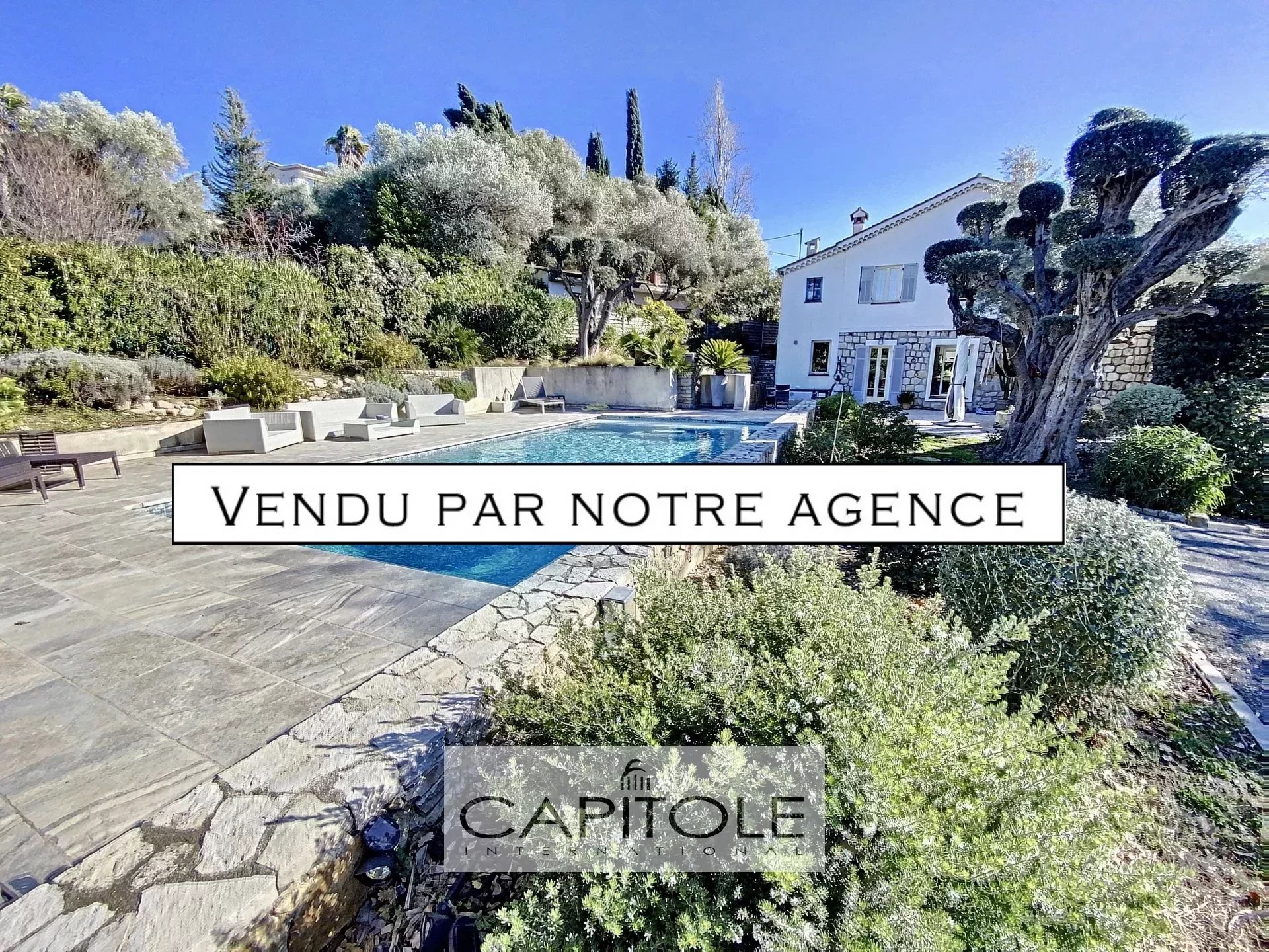 For sale, ANTIBES,  sole agent property 4 bedroom villa of  200 sqm with pool and garden of  1000 sqm